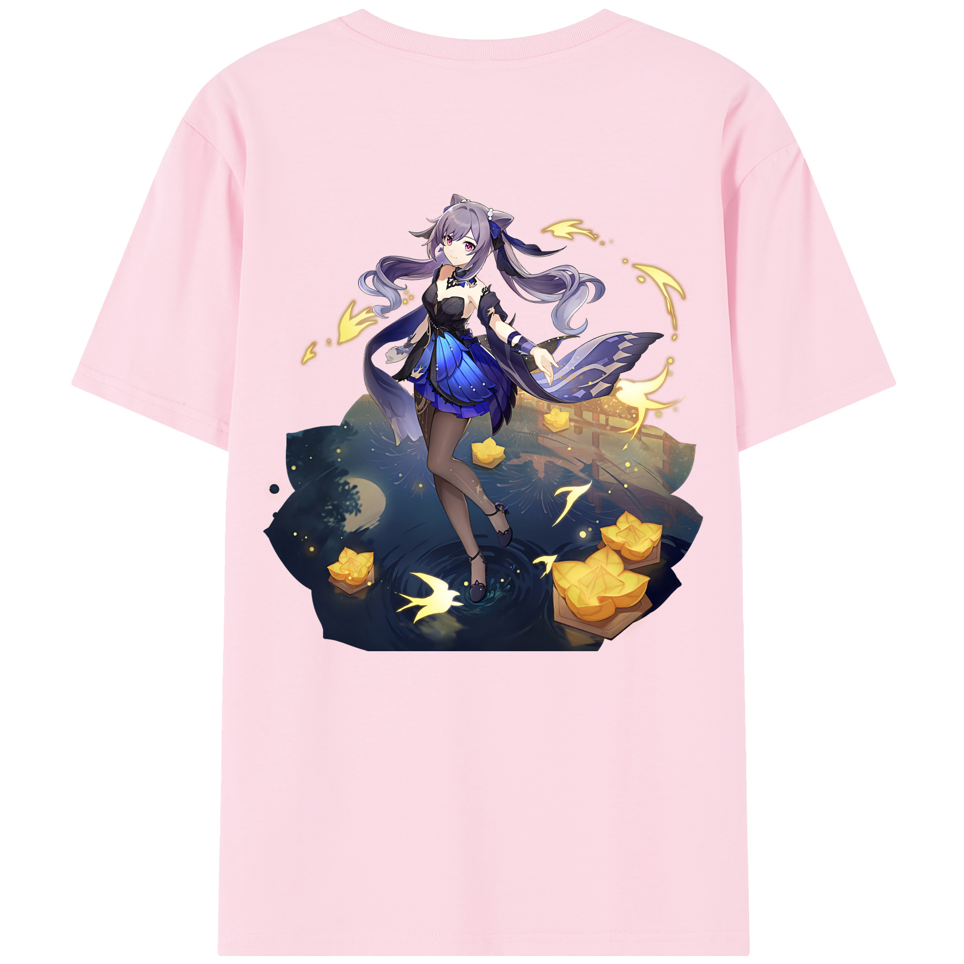 げんし神 刻晴 こくせい genshin Kokusei 綿100％半袖Tシャツ（背面プリント）