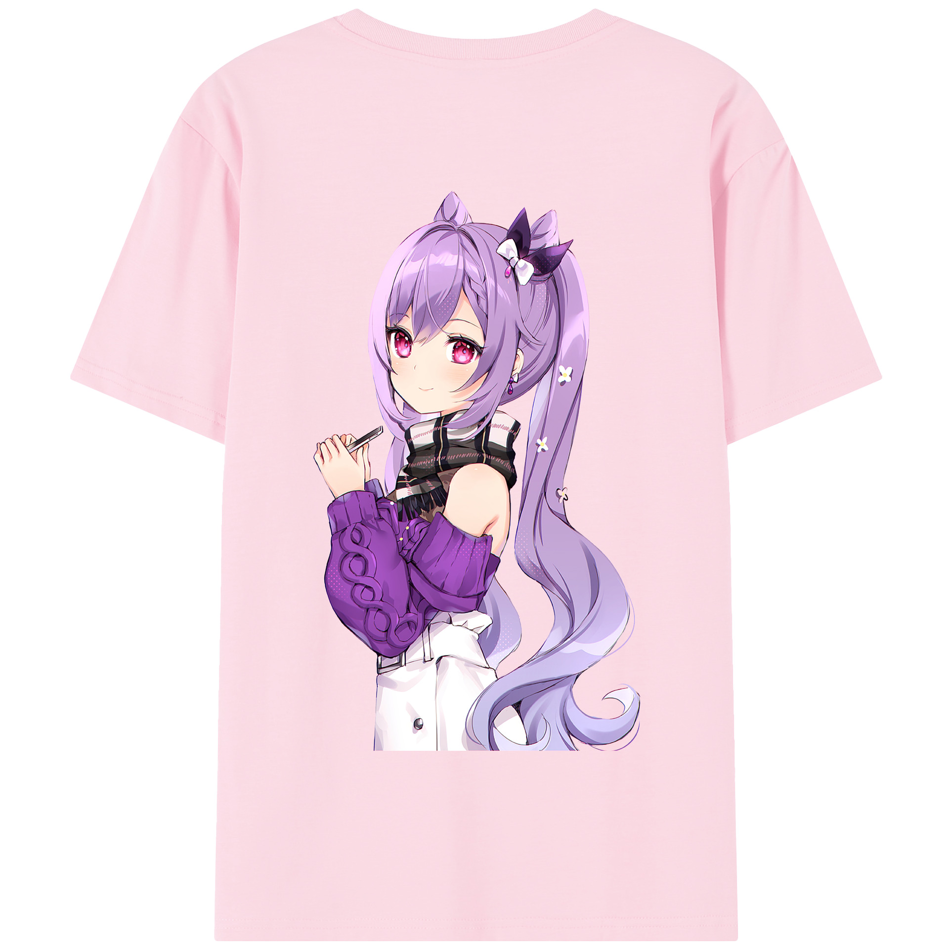 げんし神 刻晴 こくせい genshin Kokusei 綿100％半袖Tシャツ（背面プリント）