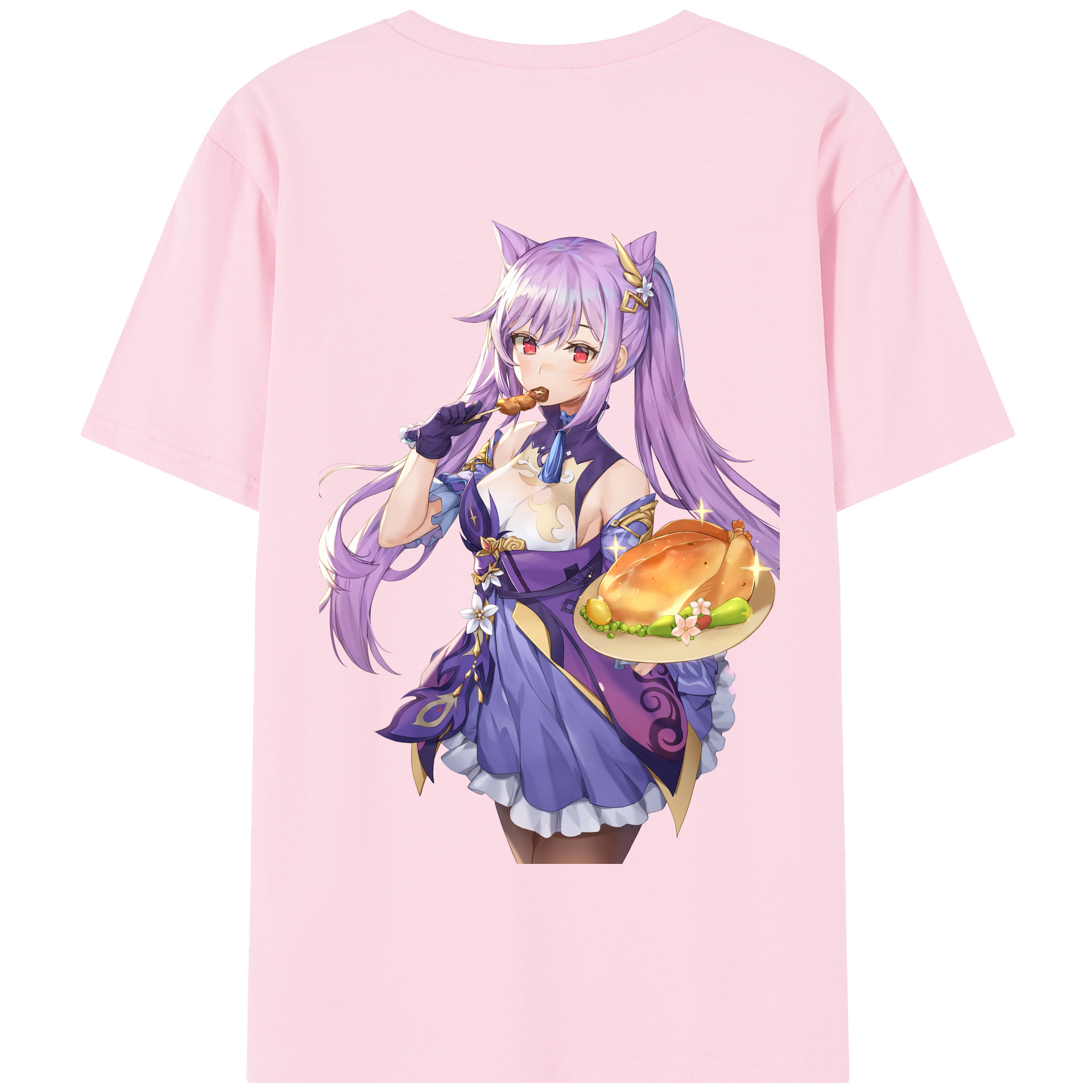 げんし神 刻晴 こくせい genshin Kokusei 綿100％半袖Tシャツ（背面プリント）