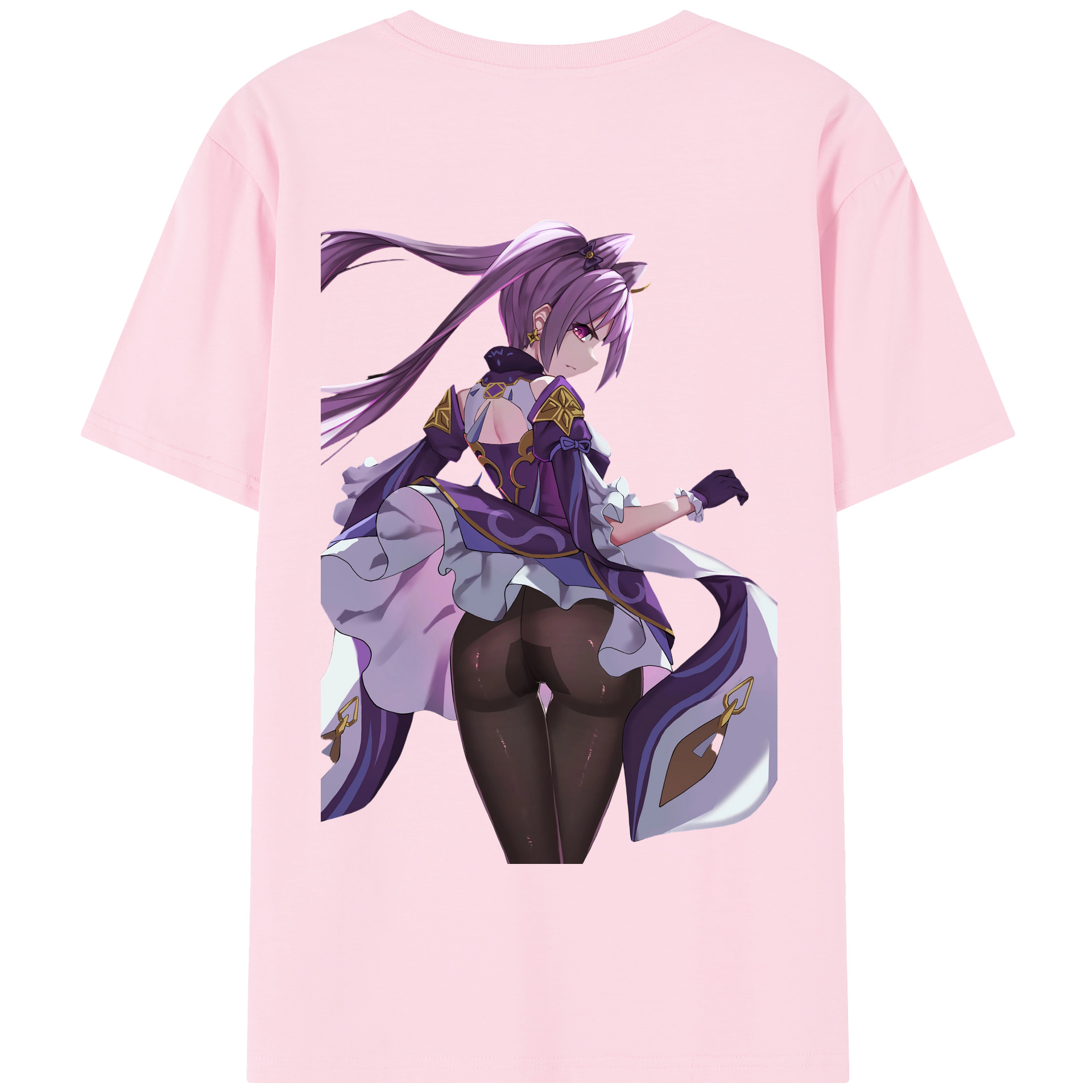 げんし神 刻晴 こくせい genshin Kokusei 綿100％半袖Tシャツ（背面プリント）