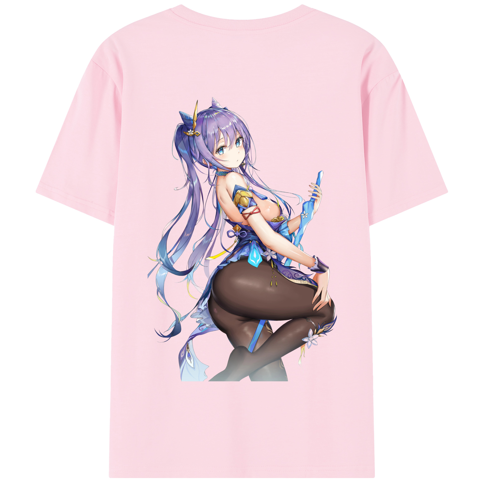 げんし神 刻晴 こくせい genshin Kokusei 綿100％半袖Tシャツ（背面プリント）