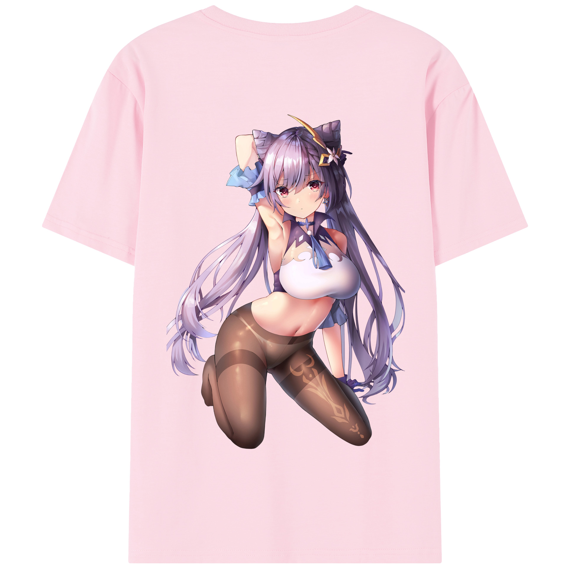 げんし神 刻晴 こくせい genshin Kokusei 綿100％半袖Tシャツ（背面プリント）