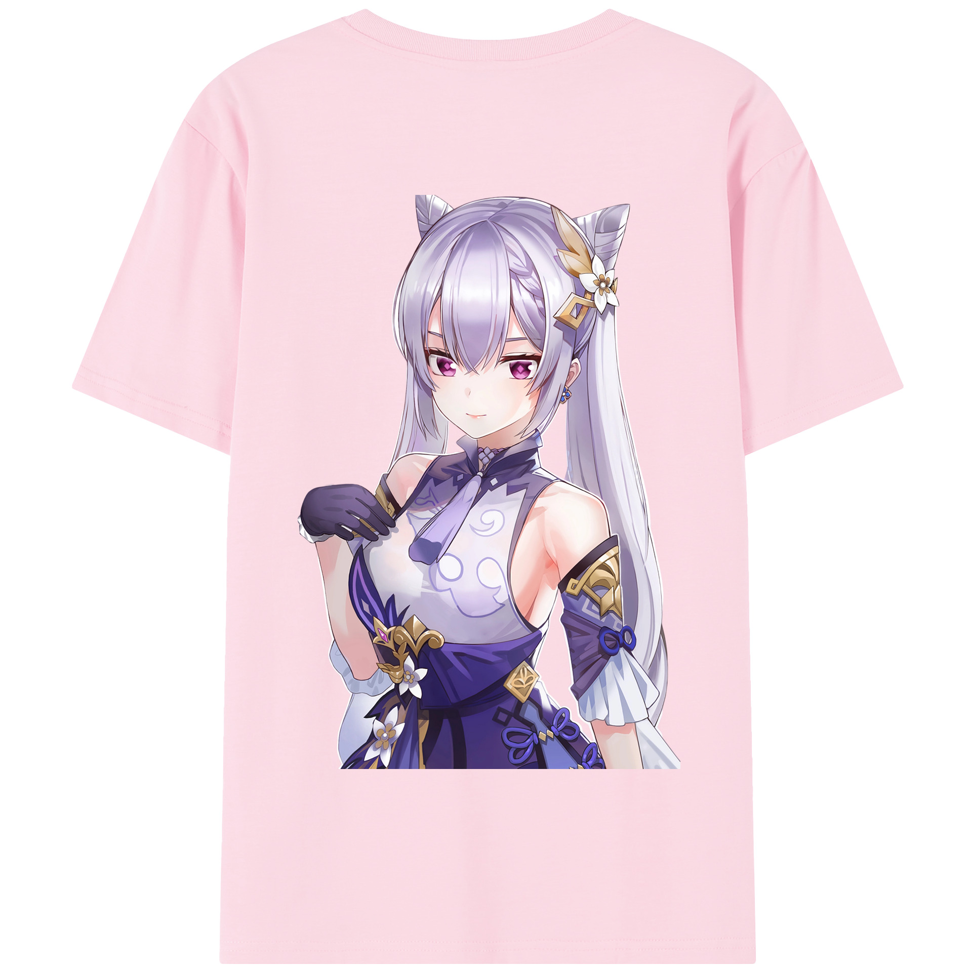 げんし神 刻晴 こくせい genshin Kokusei 綿100％半袖Tシャツ（背面プリント）