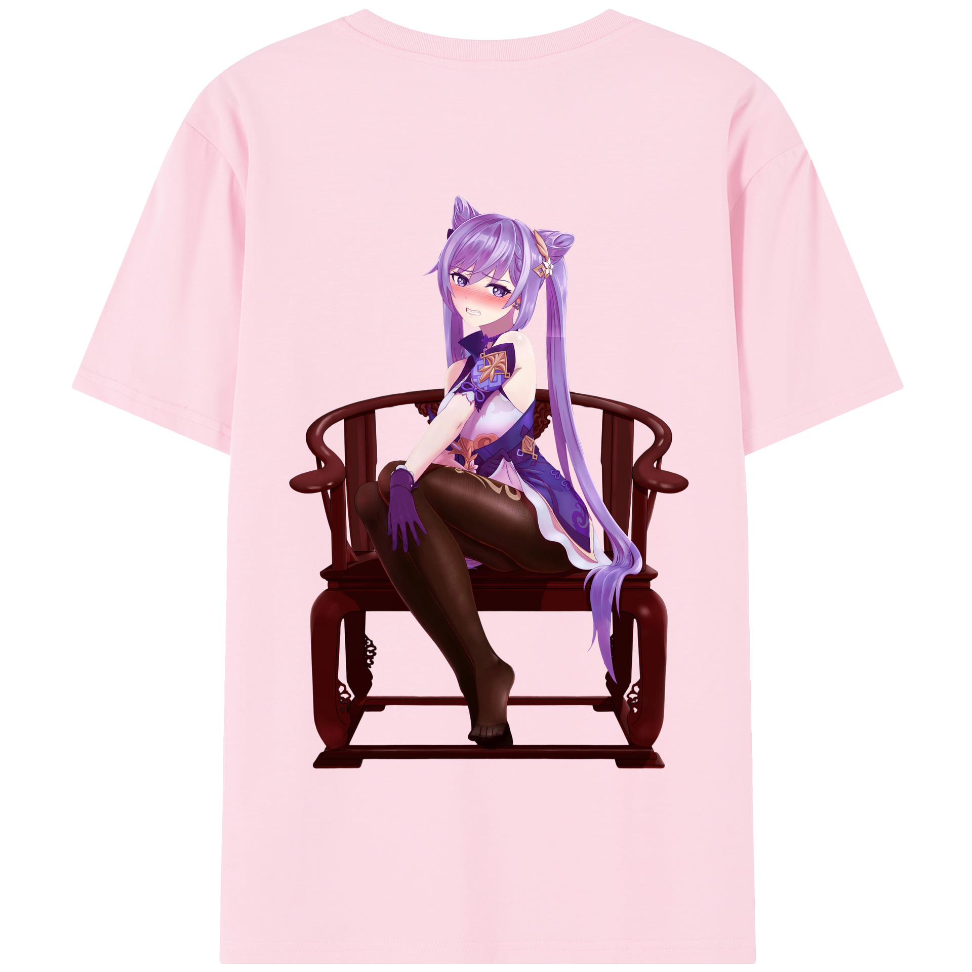 げんし神 刻晴 こくせい genshin Kokusei 綿100％半袖Tシャツ（背面プリント）