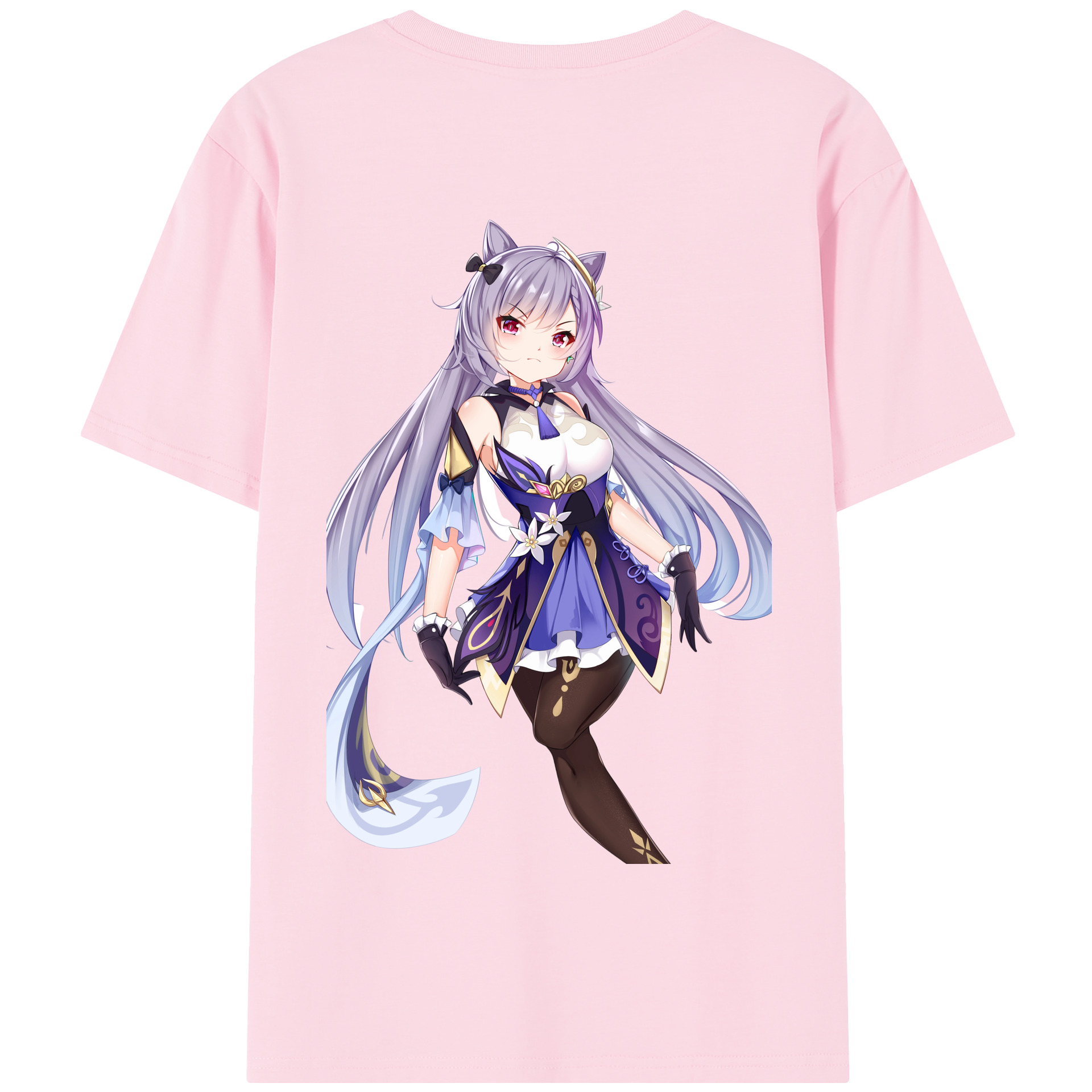 げんし神 刻晴 こくせい genshin Kokusei 綿100％半袖Tシャツ（背面プリント）