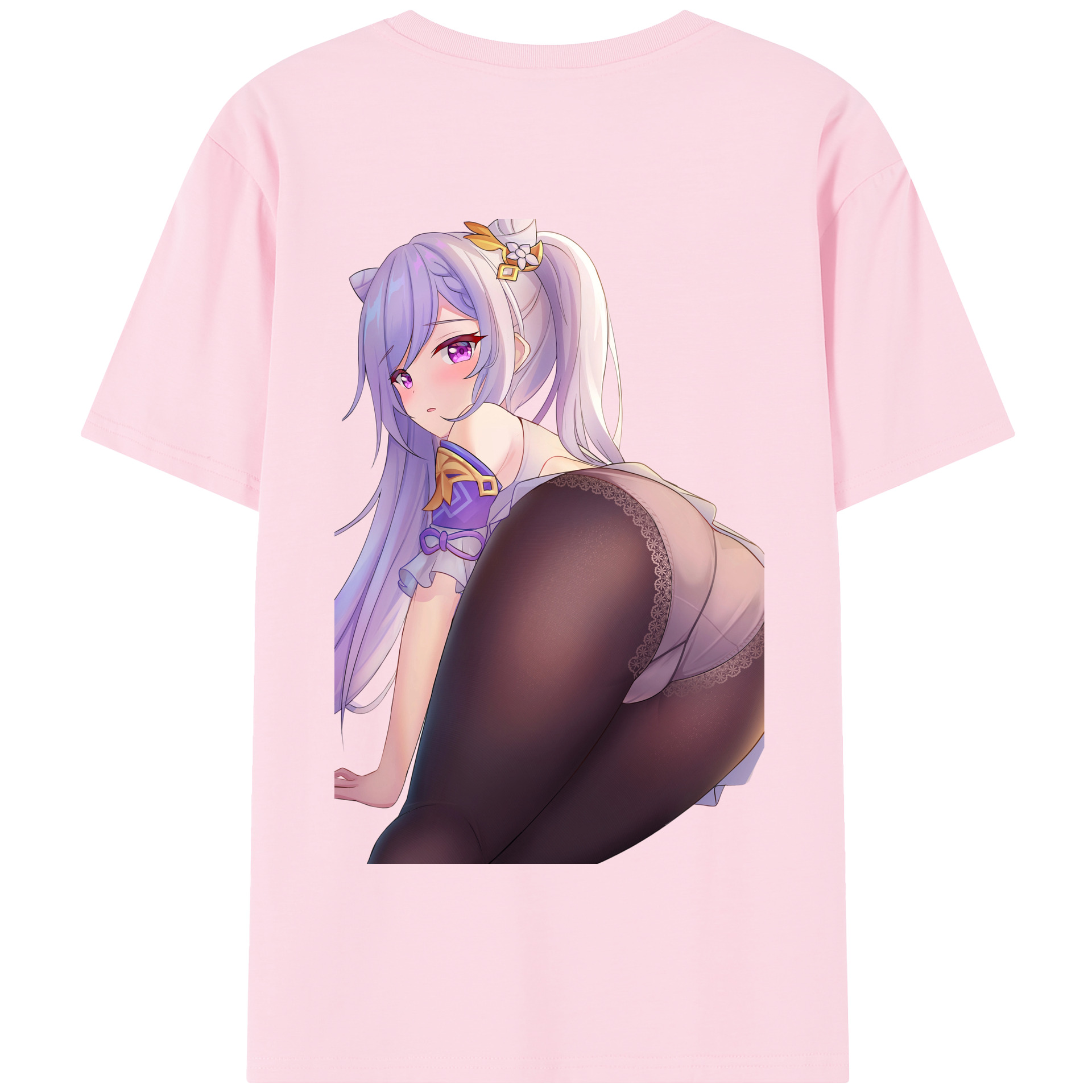 げんし神 刻晴 こくせい genshin Kokusei 綿100％半袖Tシャツ（背面プリント）