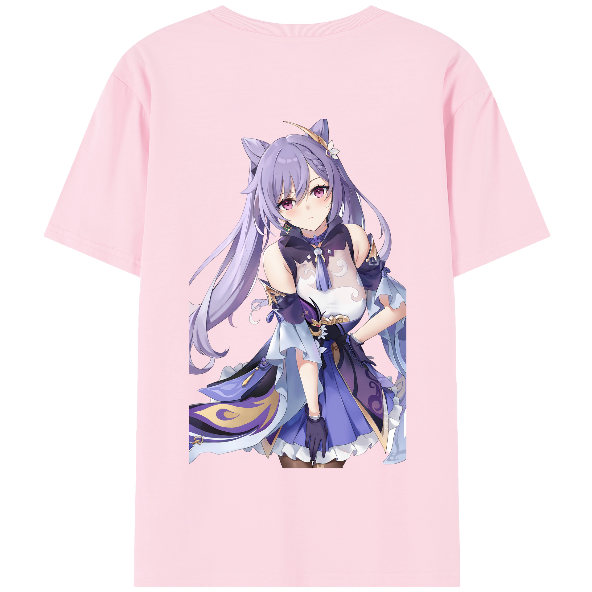 げんし神 刻晴 こくせい genshin Kokusei 綿100％半袖Tシャツ（背面プリント）