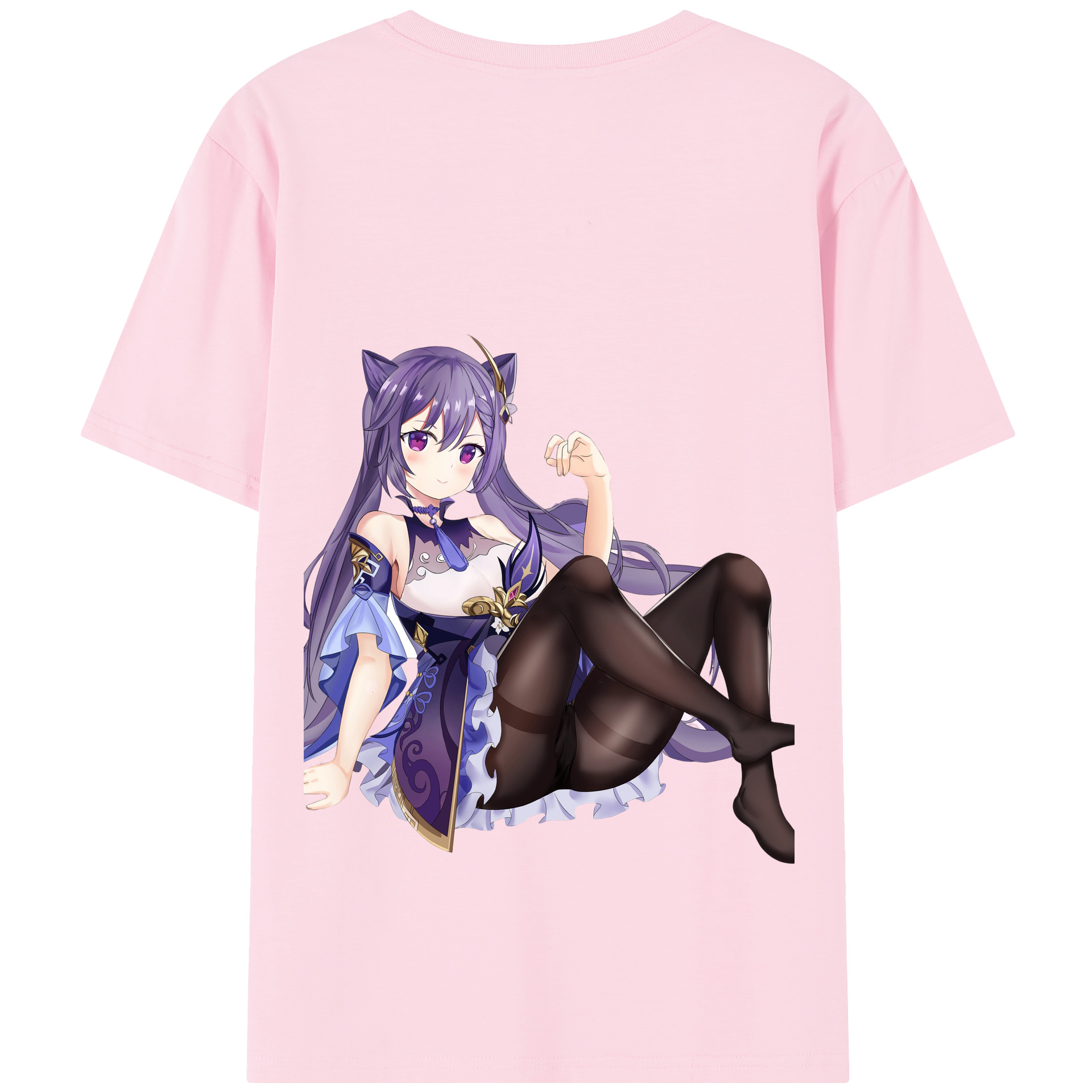 げんし神 刻晴 こくせい genshin Kokusei 綿100％半袖Tシャツ（背面プリント）