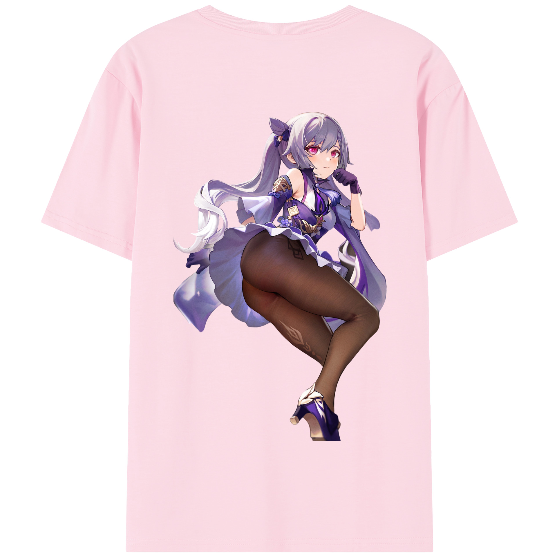 げんし神 刻晴 こくせい genshin Kokusei 綿100％半袖Tシャツ（背面プリント）