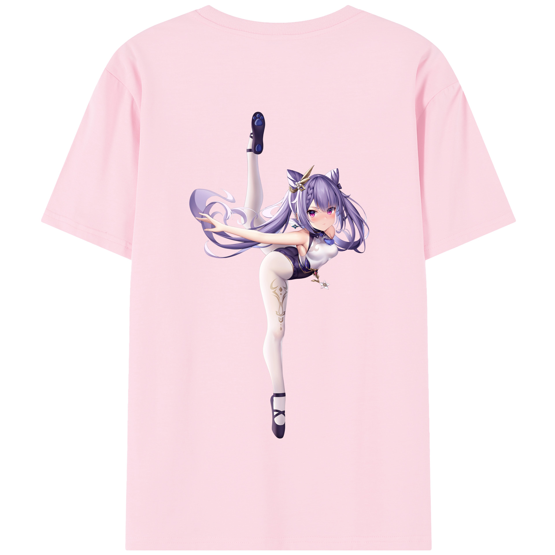 げんし神 刻晴 こくせい genshin Kokusei 綿100％半袖Tシャツ（背面プリント）