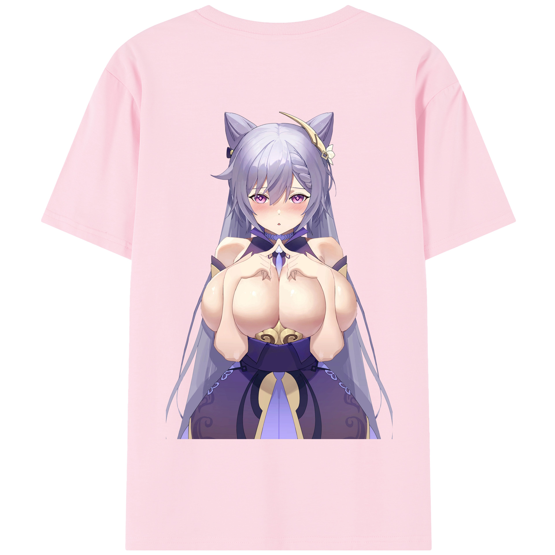 げんし神 刻晴 こくせい genshin Kokusei 綿100％半袖Tシャツ（背面プリント）