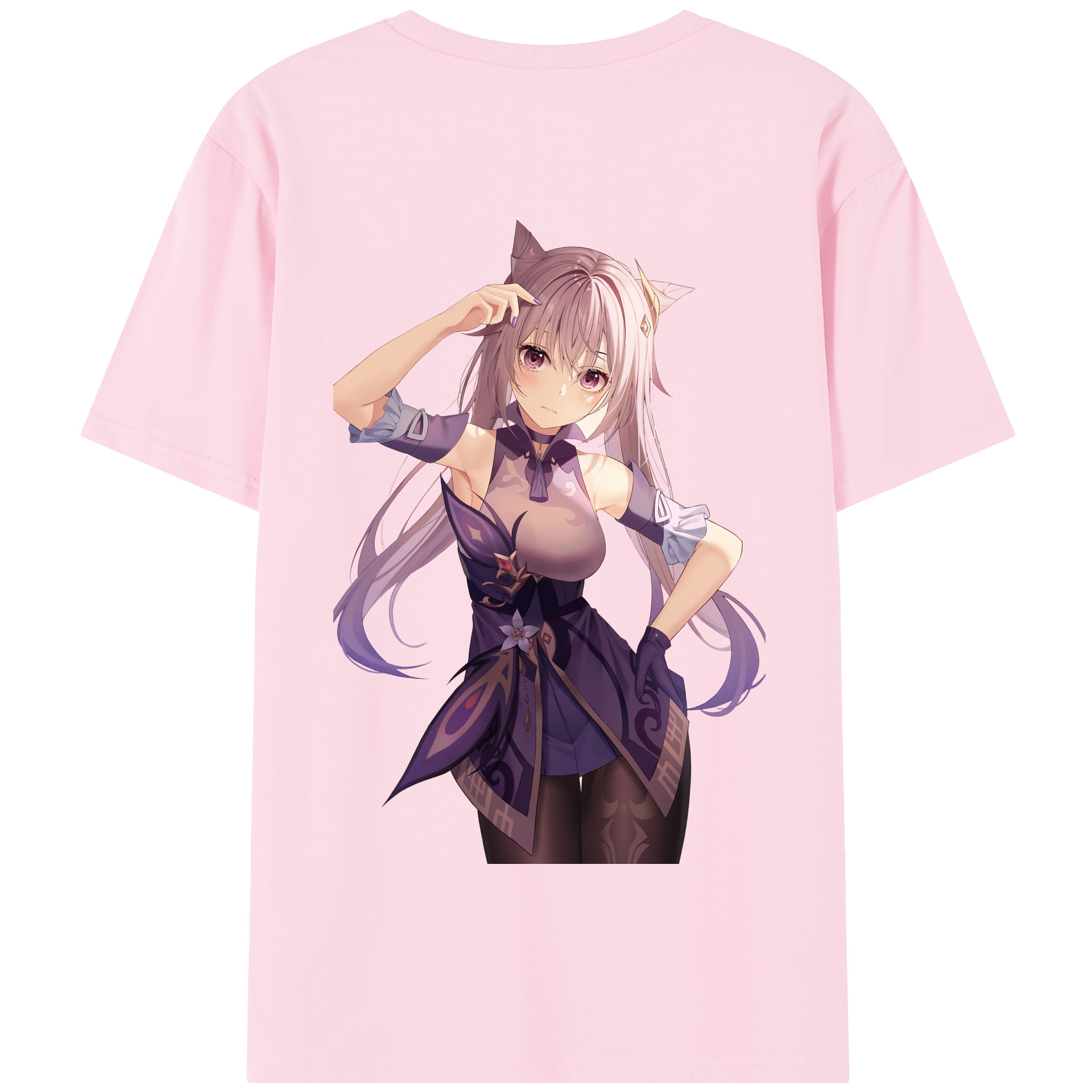 げんし神 刻晴 こくせい genshin Kokusei 綿100％半袖Tシャツ（背面プリント）