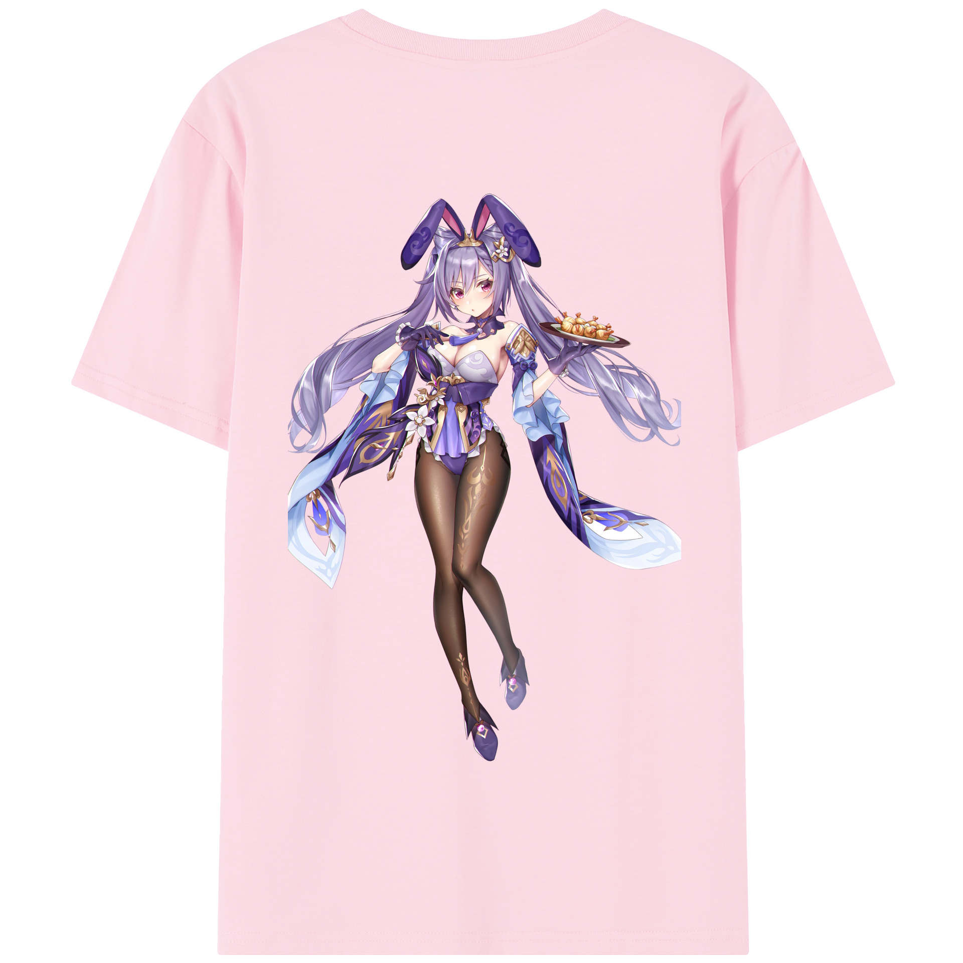 げんし神 刻晴 こくせい genshin Kokusei 綿100％半袖Tシャツ（背面プリント）
