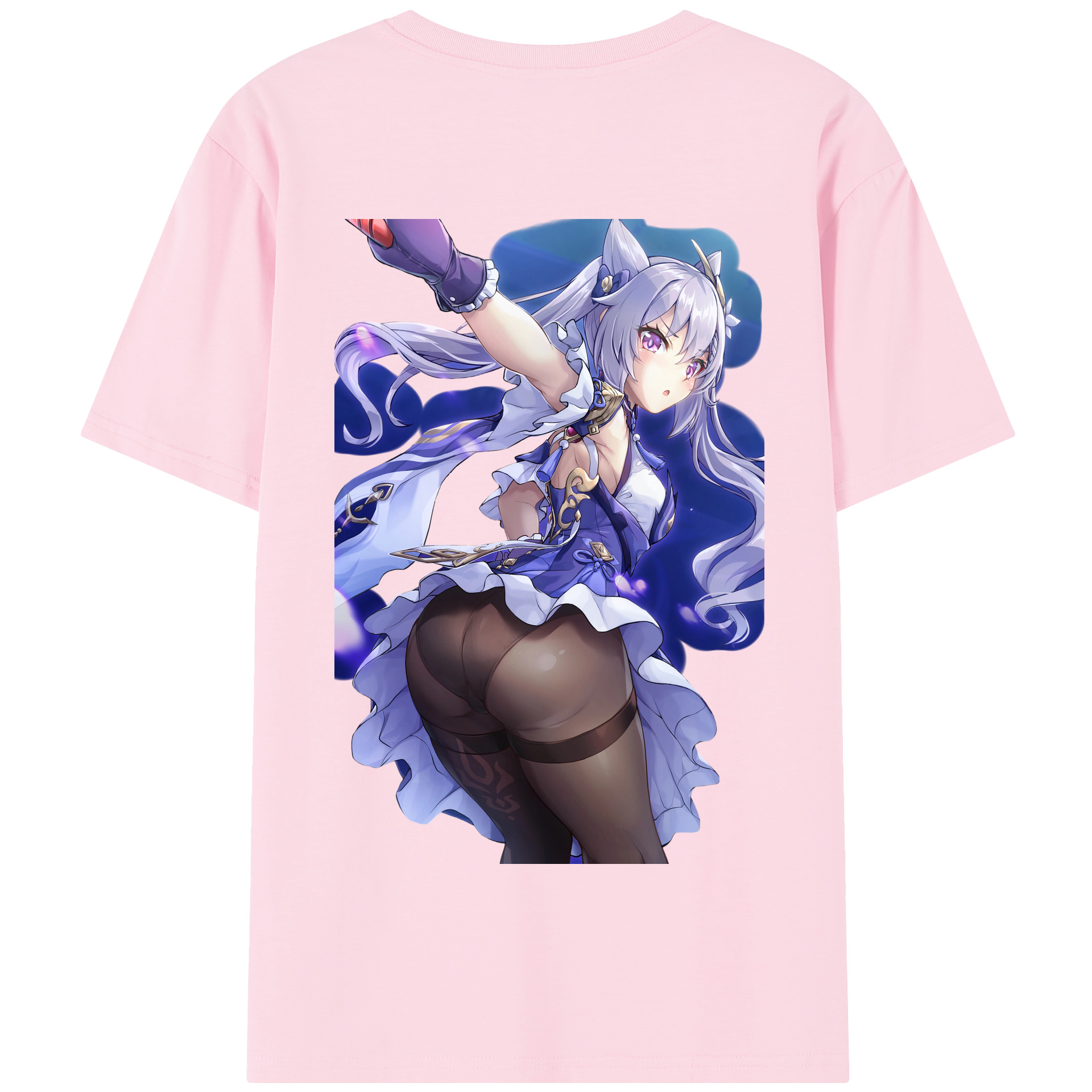 げんし神 刻晴 こくせい genshin Kokusei 綿100％半袖Tシャツ（背面プリント）
