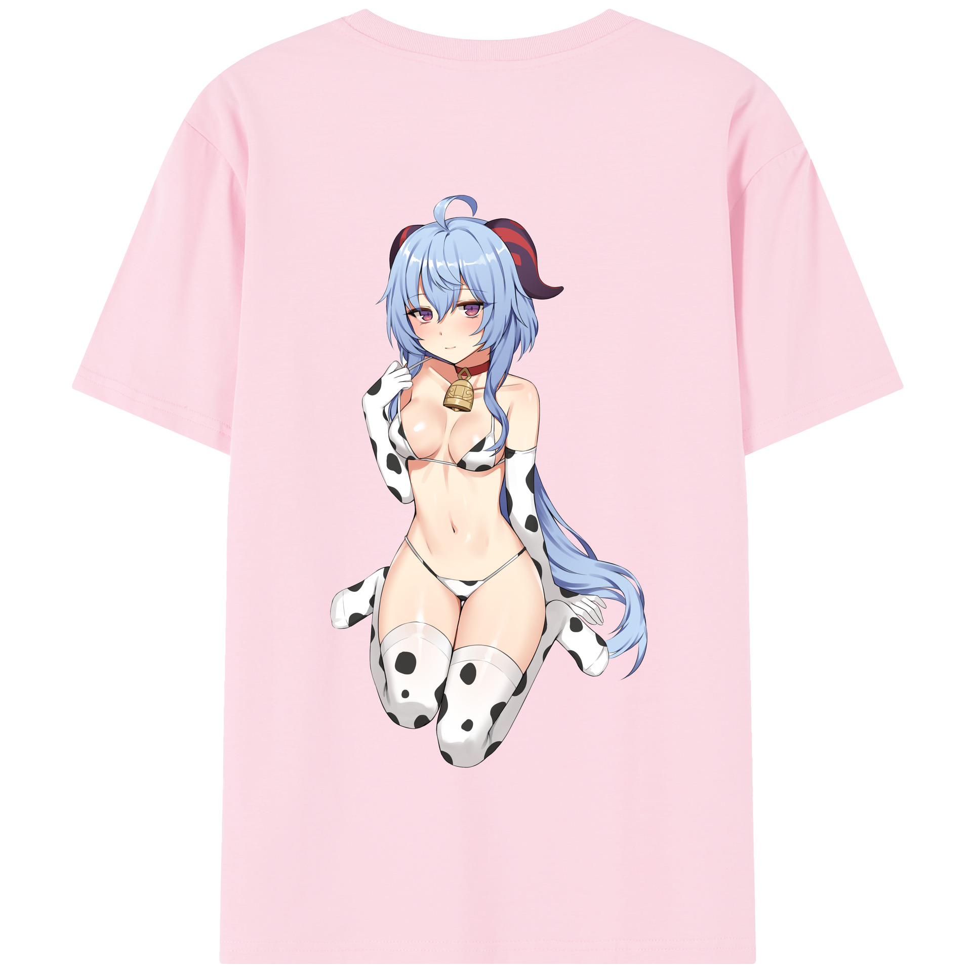 げんし神 甘雨 かんう genshin Ganyu 綿100％半袖Tシャツ（背面プリント）