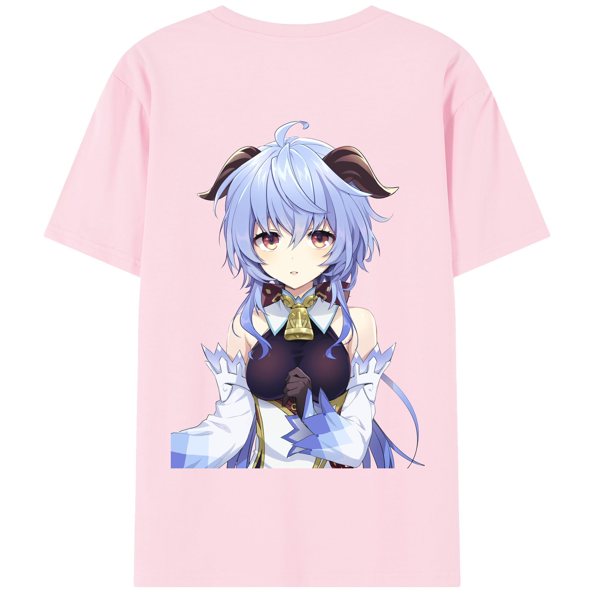 げんし神 甘雨 かんう genshin Ganyu 綿100％半袖Tシャツ（背面プリント）