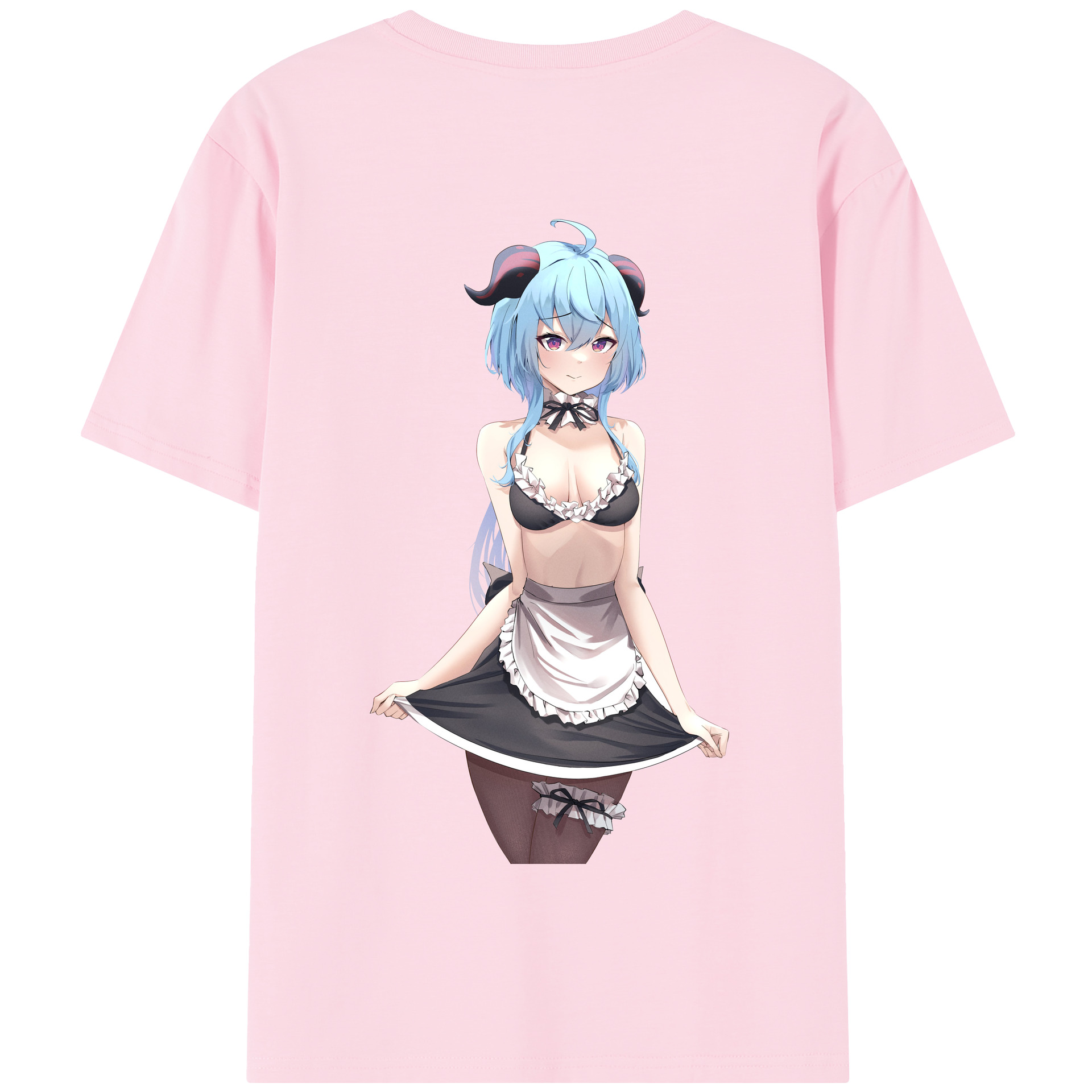 げんし神 甘雨 かんう genshin Ganyu 綿100％半袖Tシャツ（背面プリント）