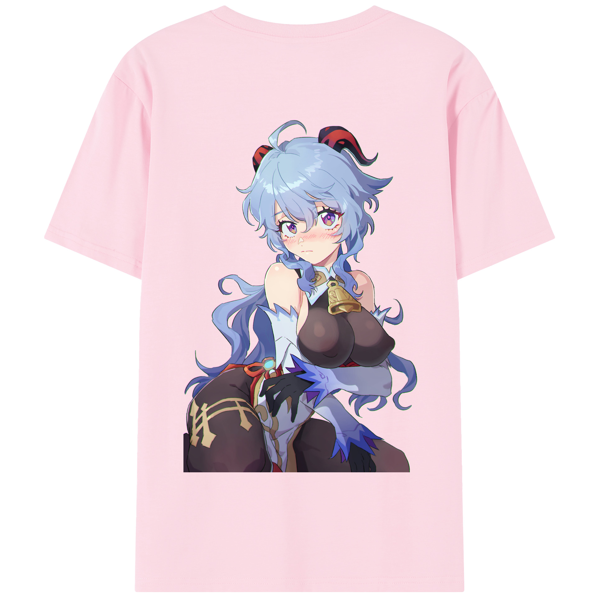 げんし神 甘雨 かんう genshin Ganyu 綿100％半袖Tシャツ（背面プリント）