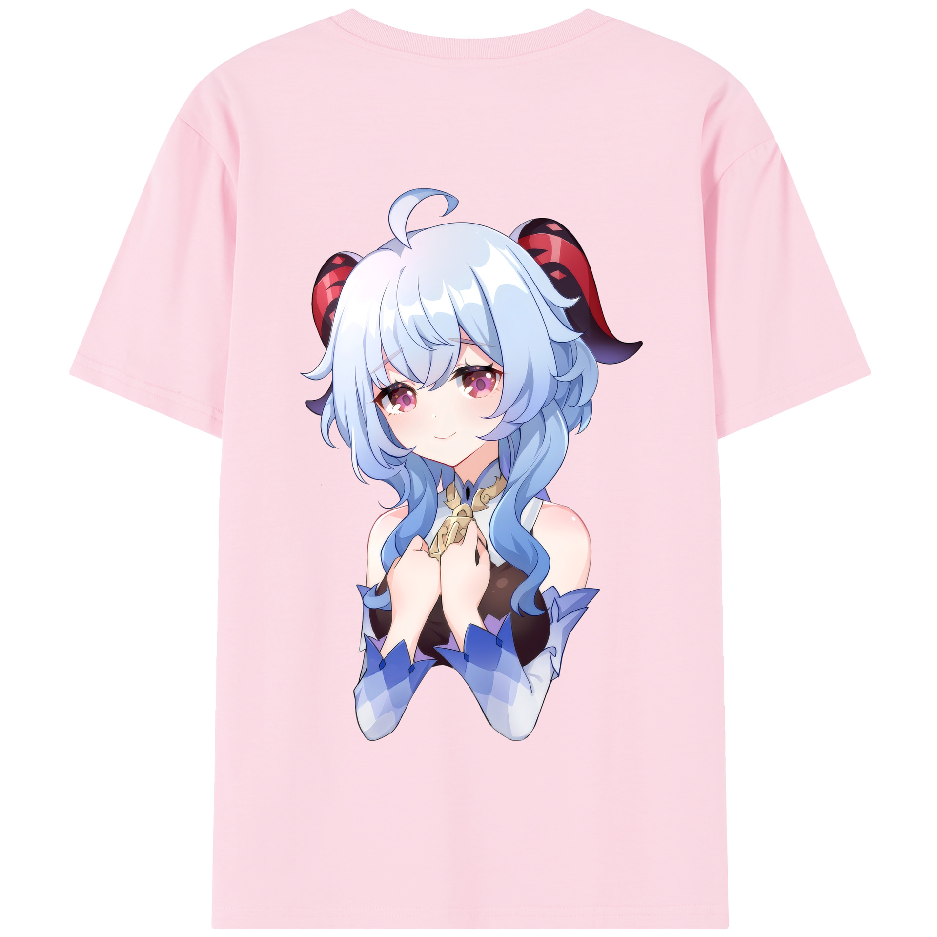 げんし神 甘雨 かんう genshin Ganyu 綿100％半袖Tシャツ（背面プリント）