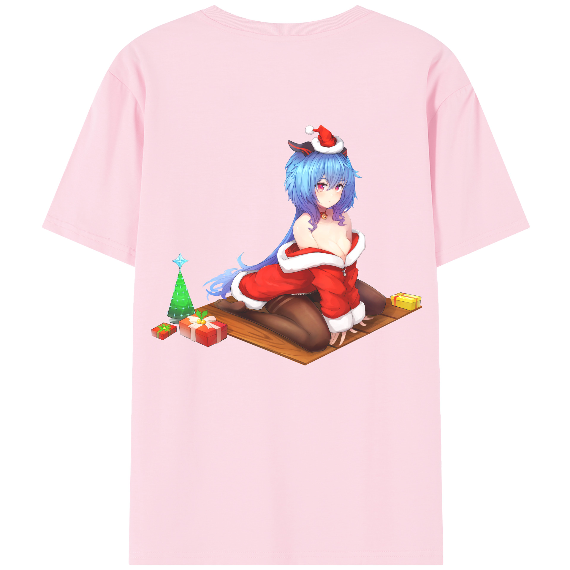げんし神 甘雨 かんう genshin Ganyu 綿100％半袖Tシャツ（背面プリント）