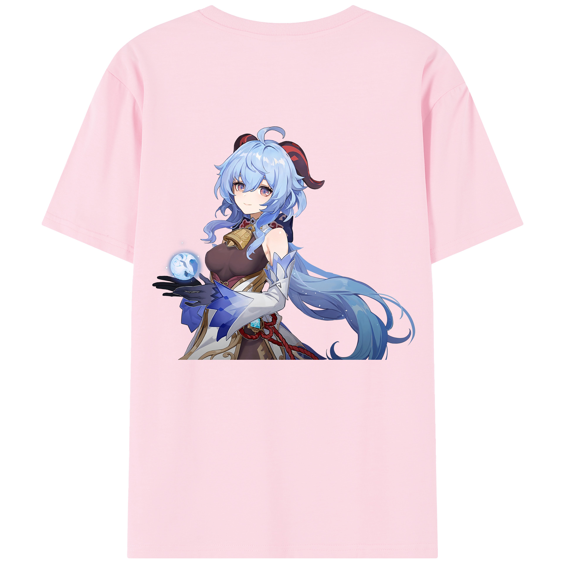 げんし神 甘雨 かんう genshin Ganyu 綿100％半袖Tシャツ（背面プリント）