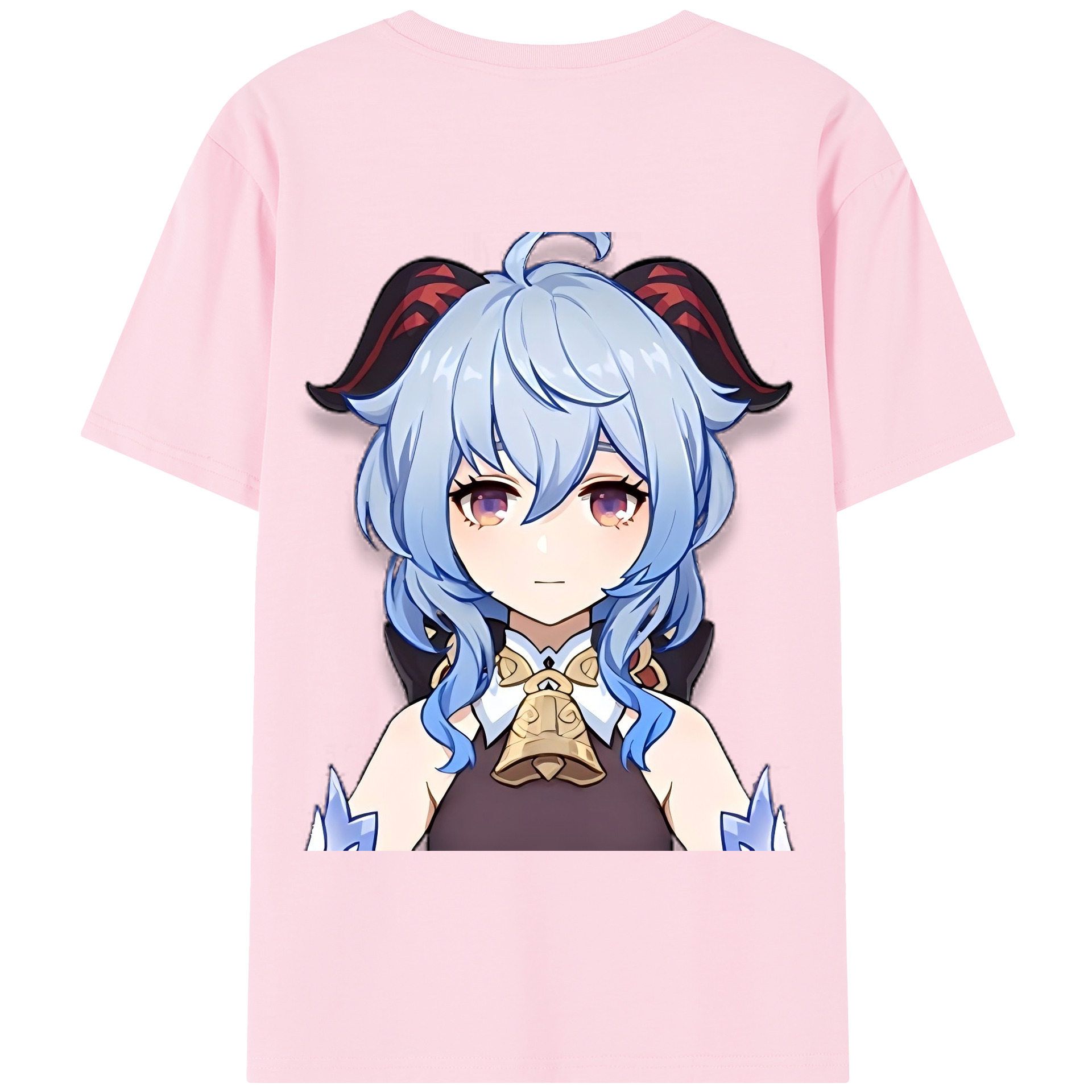 げんし神 甘雨 かんう genshin Ganyu 綿100％半袖Tシャツ（背面プリント）
