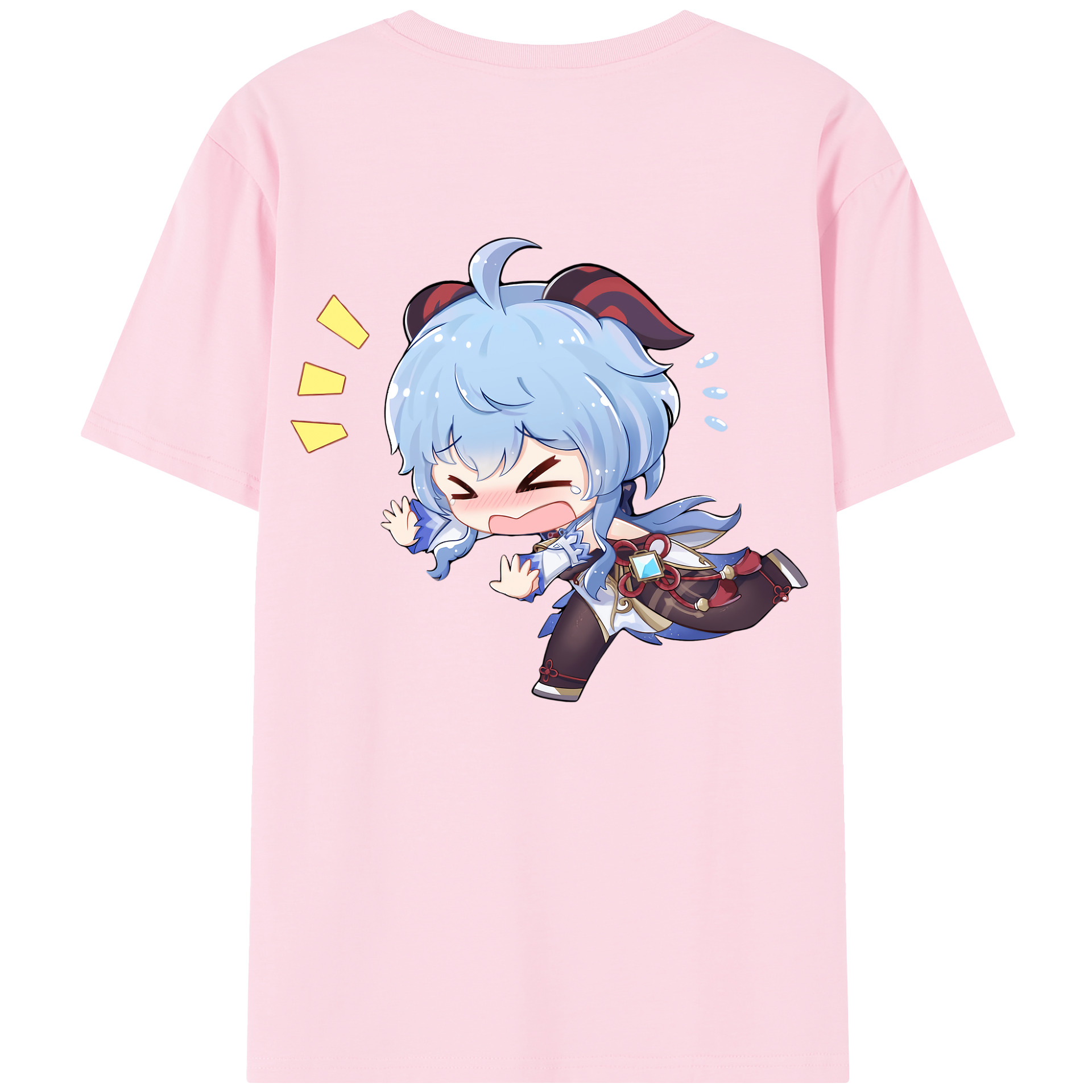 げんし神 甘雨 かんう genshin Ganyu 綿100％半袖Tシャツ（背面プリント）