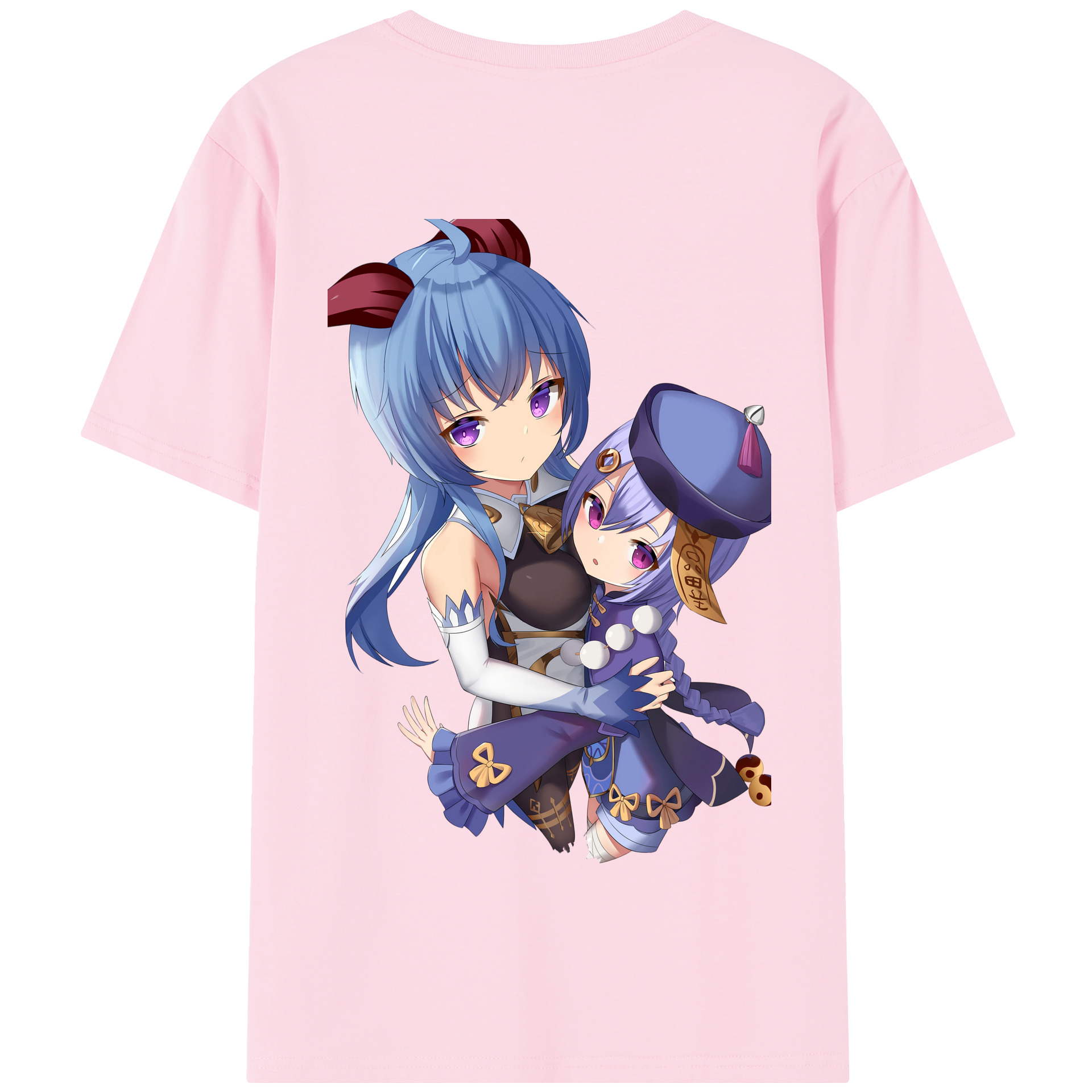 げんし神 甘雨 かんう genshin Ganyu 綿100％半袖Tシャツ（背面プリント）