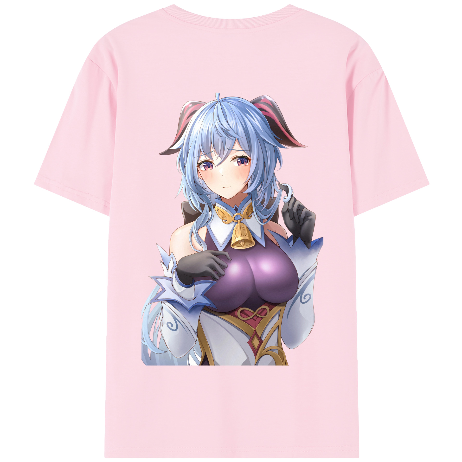 げんし神 甘雨 かんう genshin Ganyu 綿100％半袖Tシャツ（背面プリント）