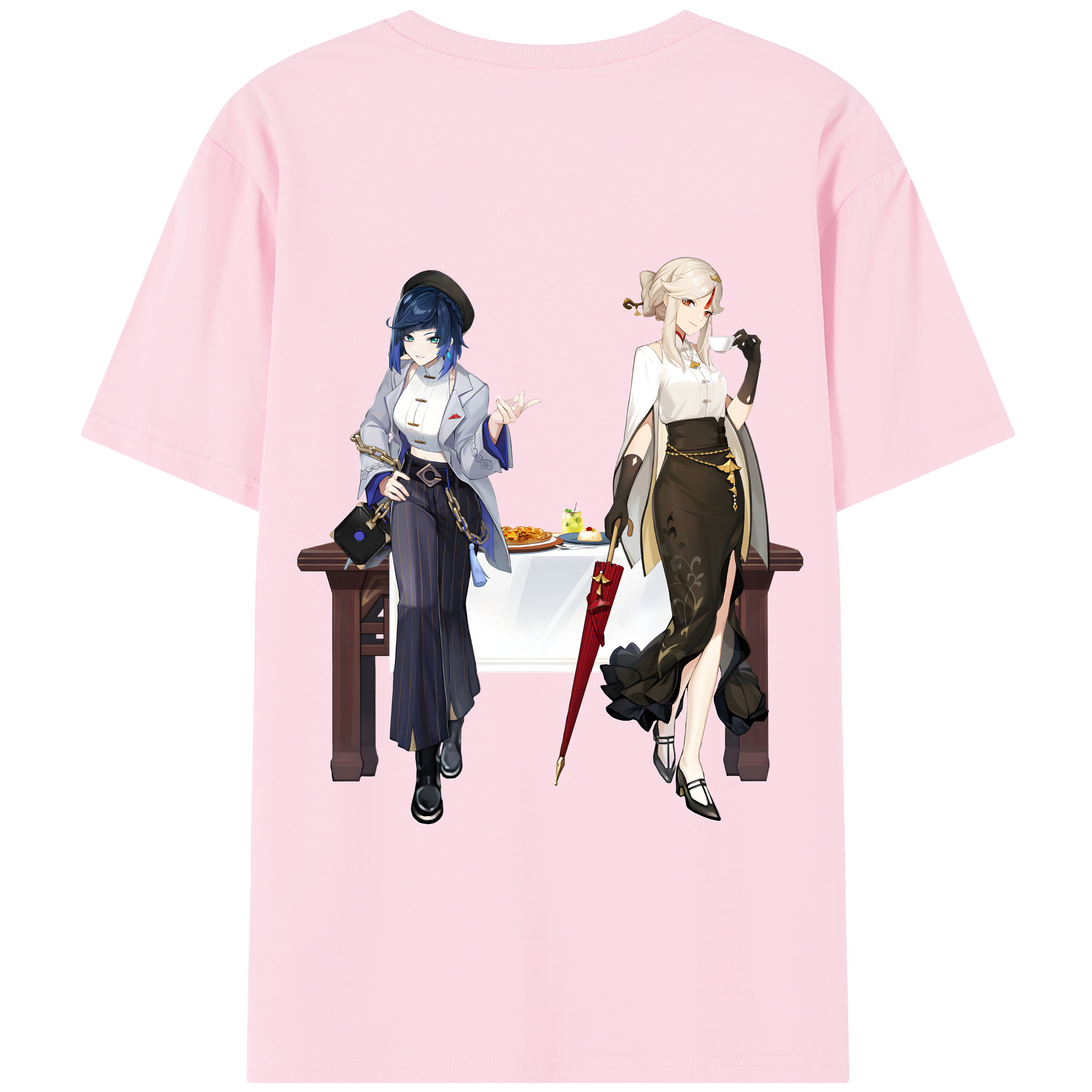 げんし神 夜兰 やらん genshin Yaran 綿100％半袖Tシャツ（背面プリント）
