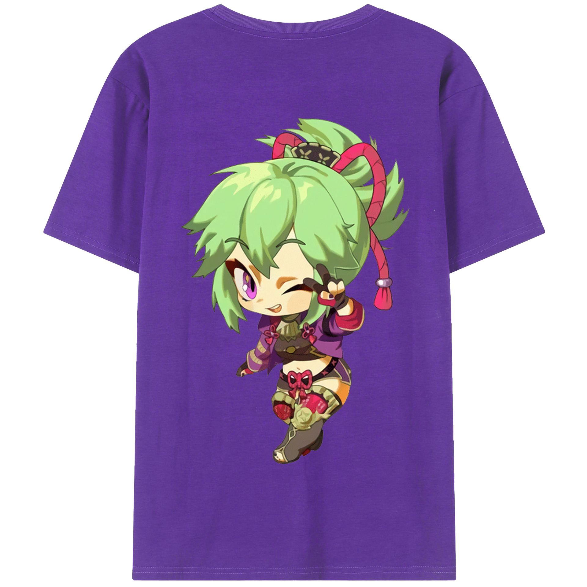 げんし神  久岐忍 くき しのぶ genshin Kuki Shinobu 綿100％半袖Tシャツ（背面プリント）