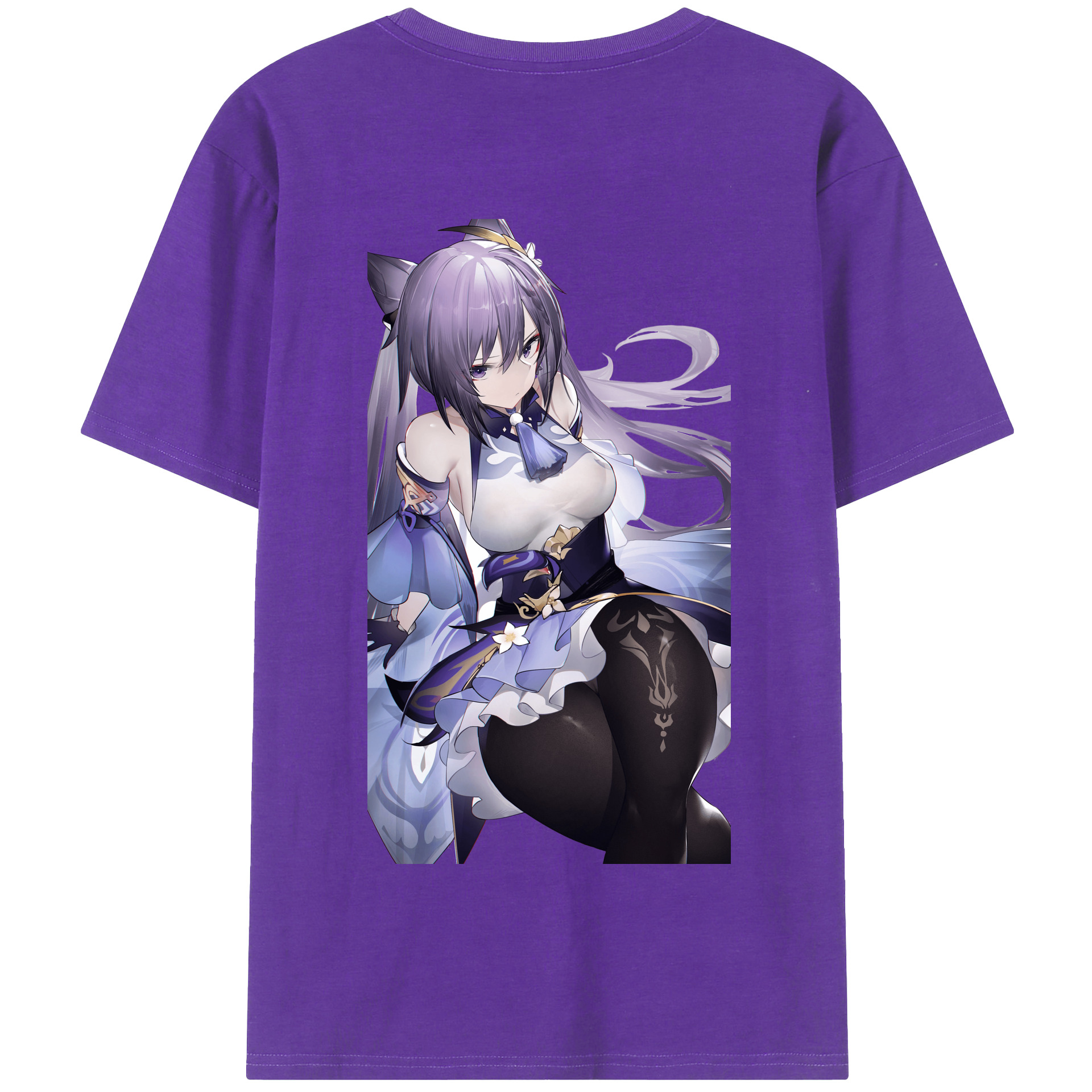 げんし神 刻晴 こくせい genshin Kokusei 綿100％半袖Tシャツ（背面プリント）