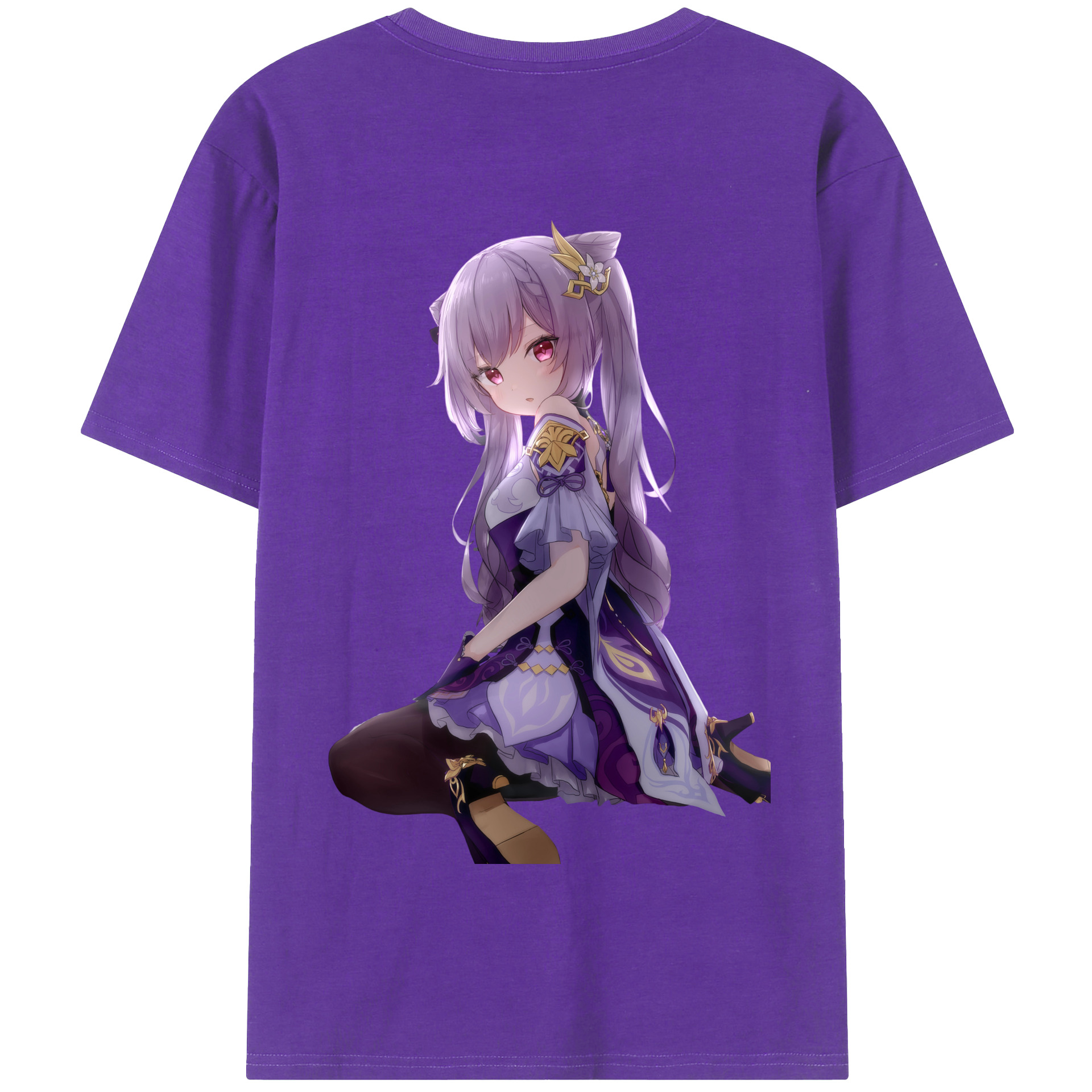 げんし神 刻晴 こくせい genshin Kokusei 綿100％半袖Tシャツ（背面プリント）