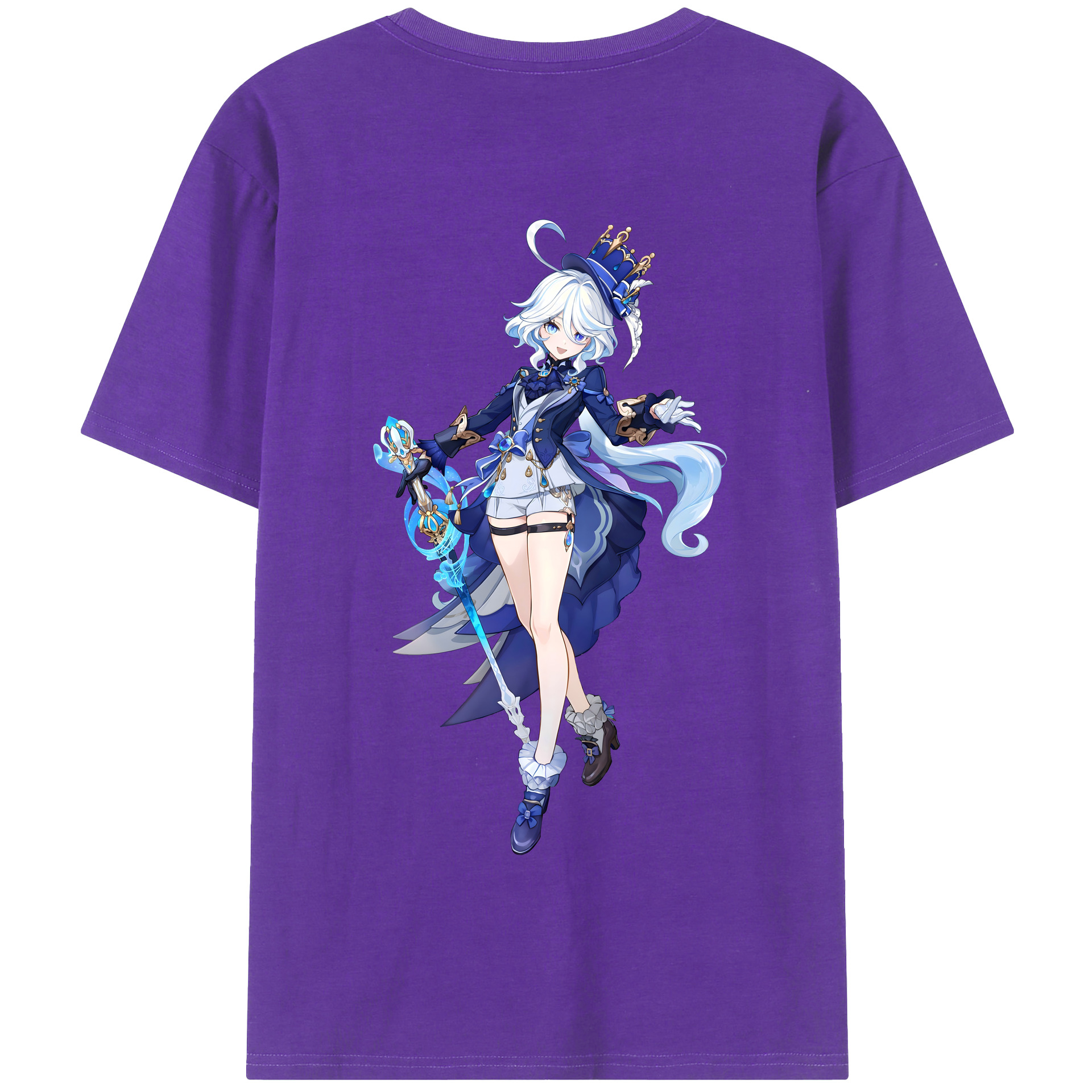 げんし神 フリーナ genshin Furina 綿100％半袖Tシャツ（背面プリント）