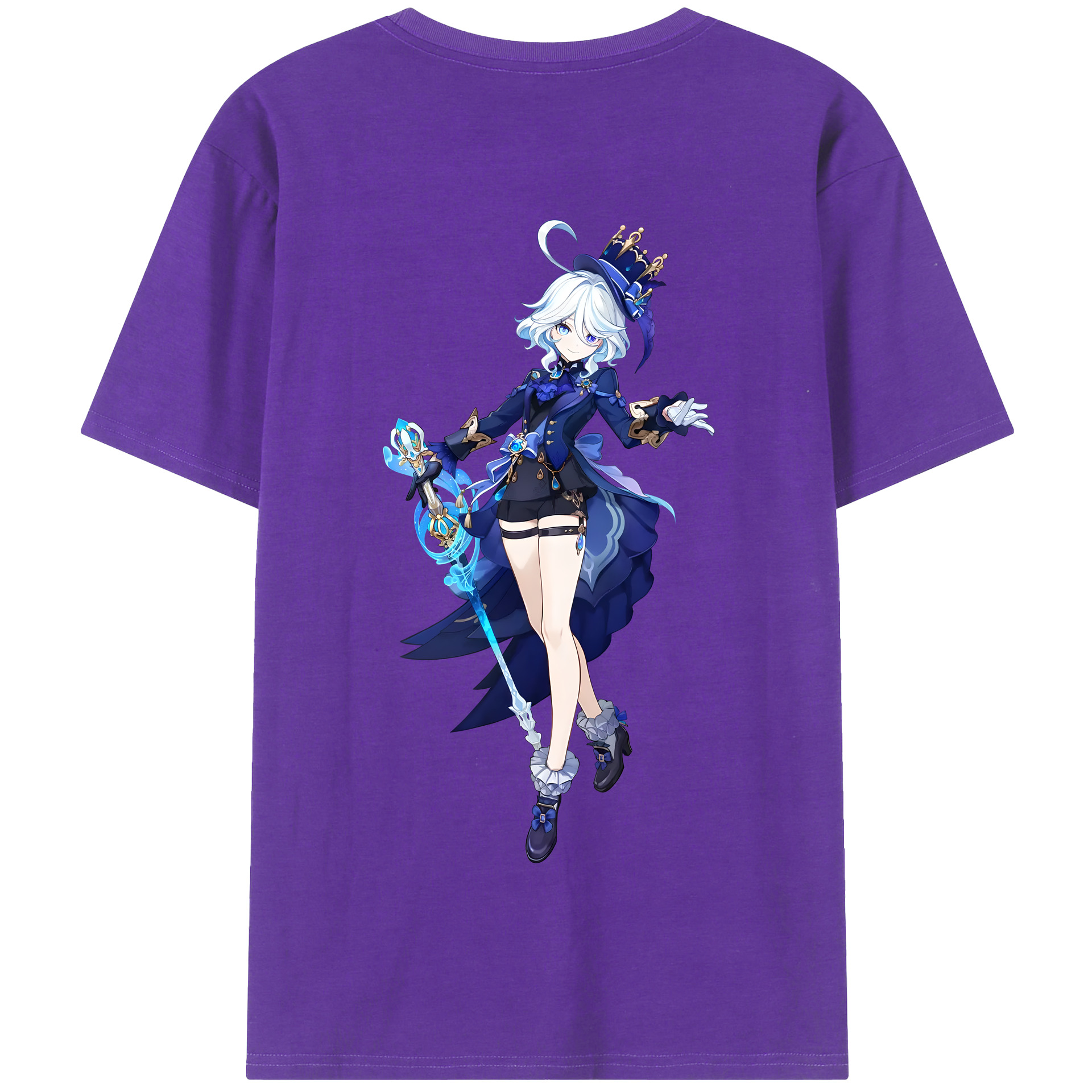 げんし神 フリーナ genshin Furina 綿100％半袖Tシャツ（背面プリント）