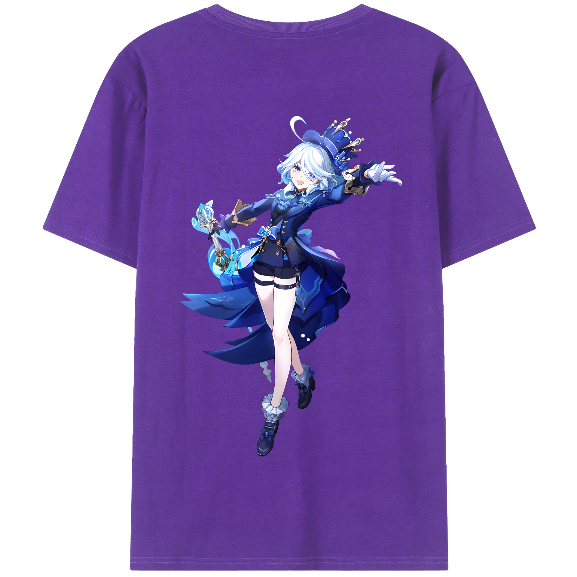 げんし神 フリーナ genshin Furina 綿100％半袖Tシャツ（背面プリント）