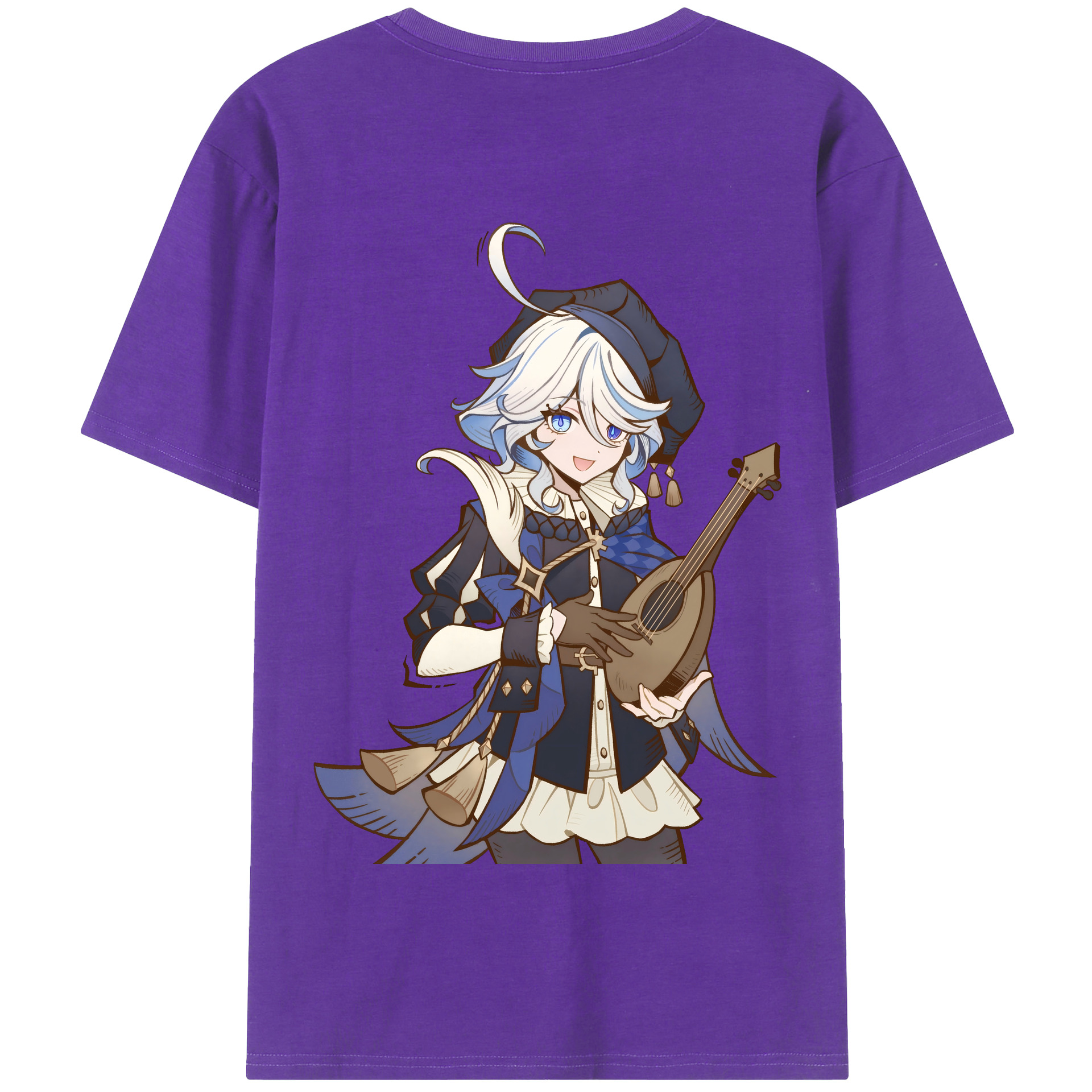 げんし神 フリーナ genshin Furina 綿100％半袖Tシャツ（背面プリント）