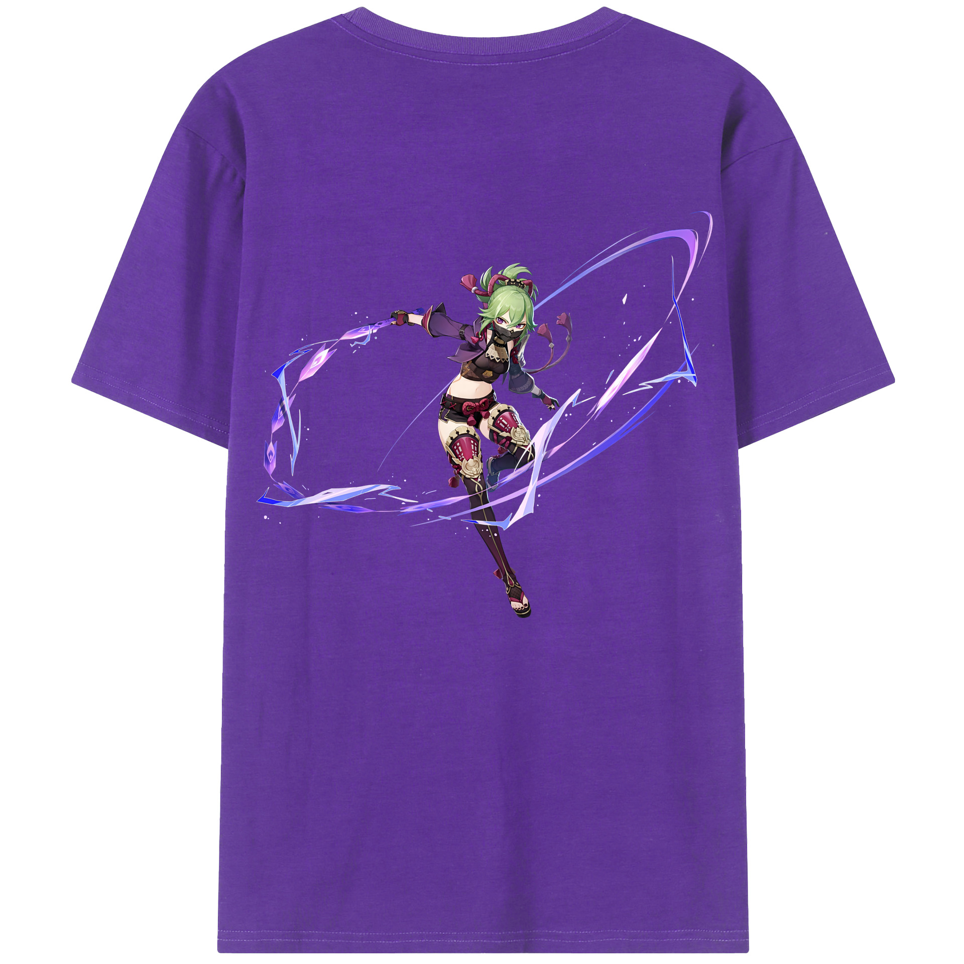 げんし神  久岐忍 くき しのぶ genshin Kuki Shinobu 綿100％半袖Tシャツ（背面プリント）