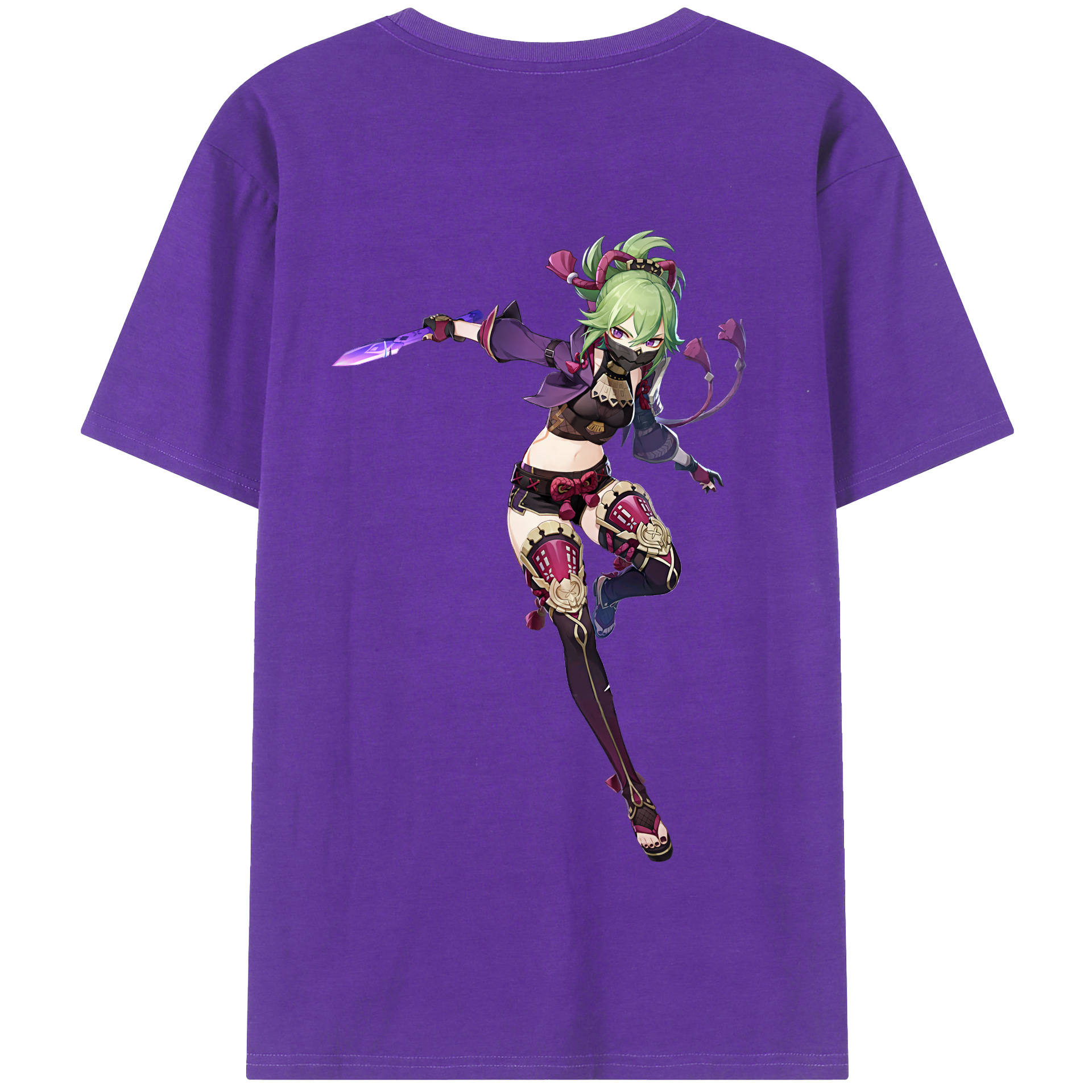 げんし神  久岐忍 くき しのぶ genshin Kuki Shinobu 綿100％半袖Tシャツ（背面プリント）