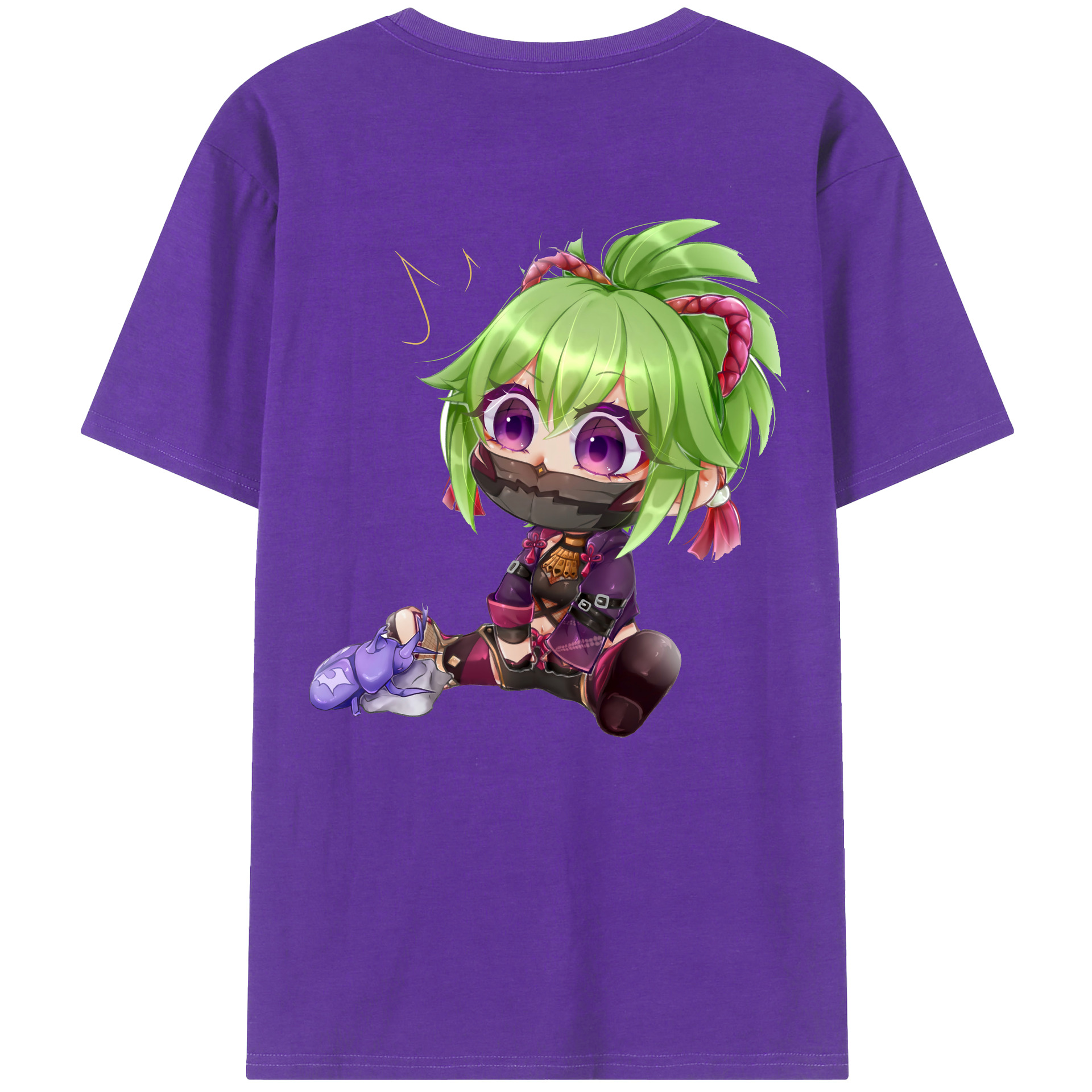 げんし神  久岐忍 くき しのぶ genshin Kuki Shinobu 綿100％半袖Tシャツ（背面プリント）