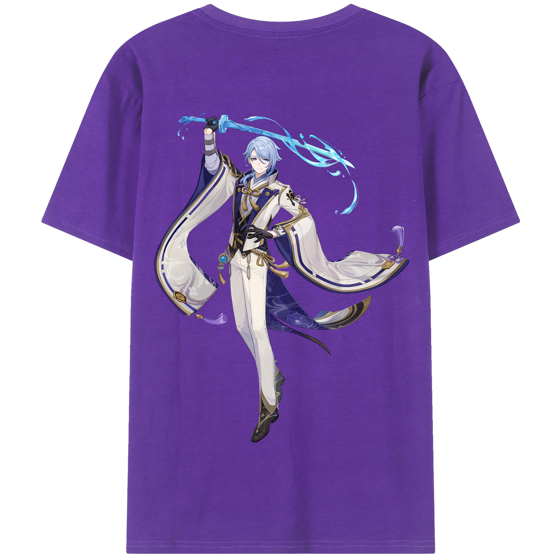 げんし神 神里綾人 かみさとあやと genshin Kamisato Ayato 綿100％半袖Tシャツ（背面プリント）