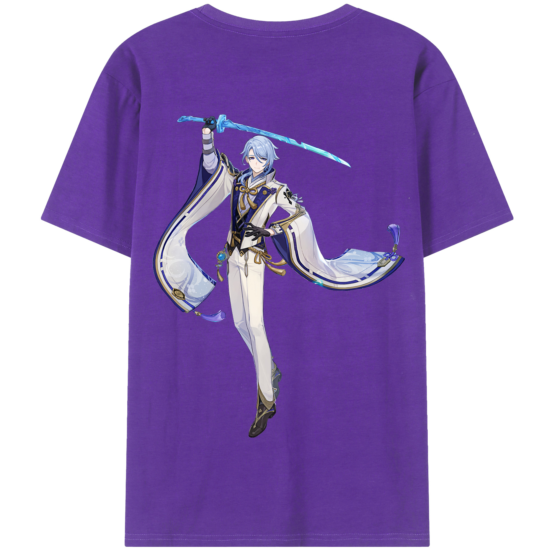 げんし神 神里綾人 かみさとあやと genshin Kamisato Ayato 綿100％半袖Tシャツ（背面プリント）