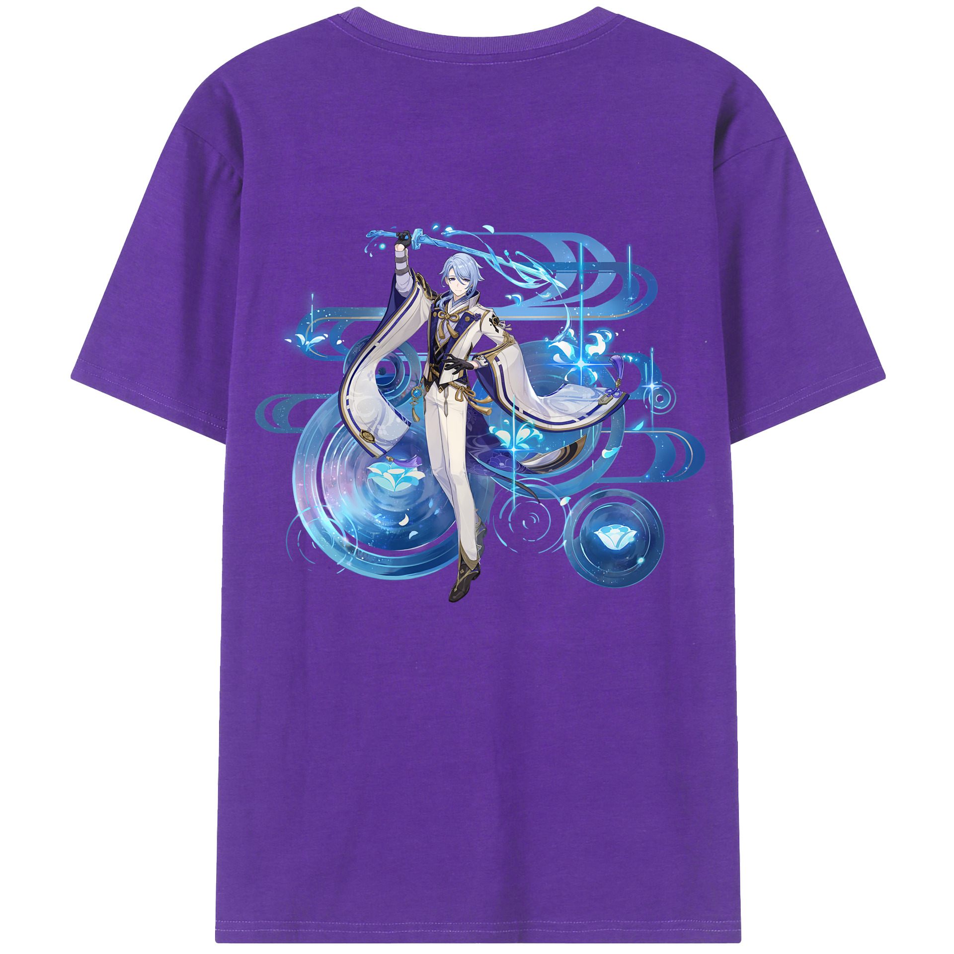 げんし神 神里綾人 かみさとあやと genshin Kamisato Ayato 綿100％半袖Tシャツ（背面プリント）
