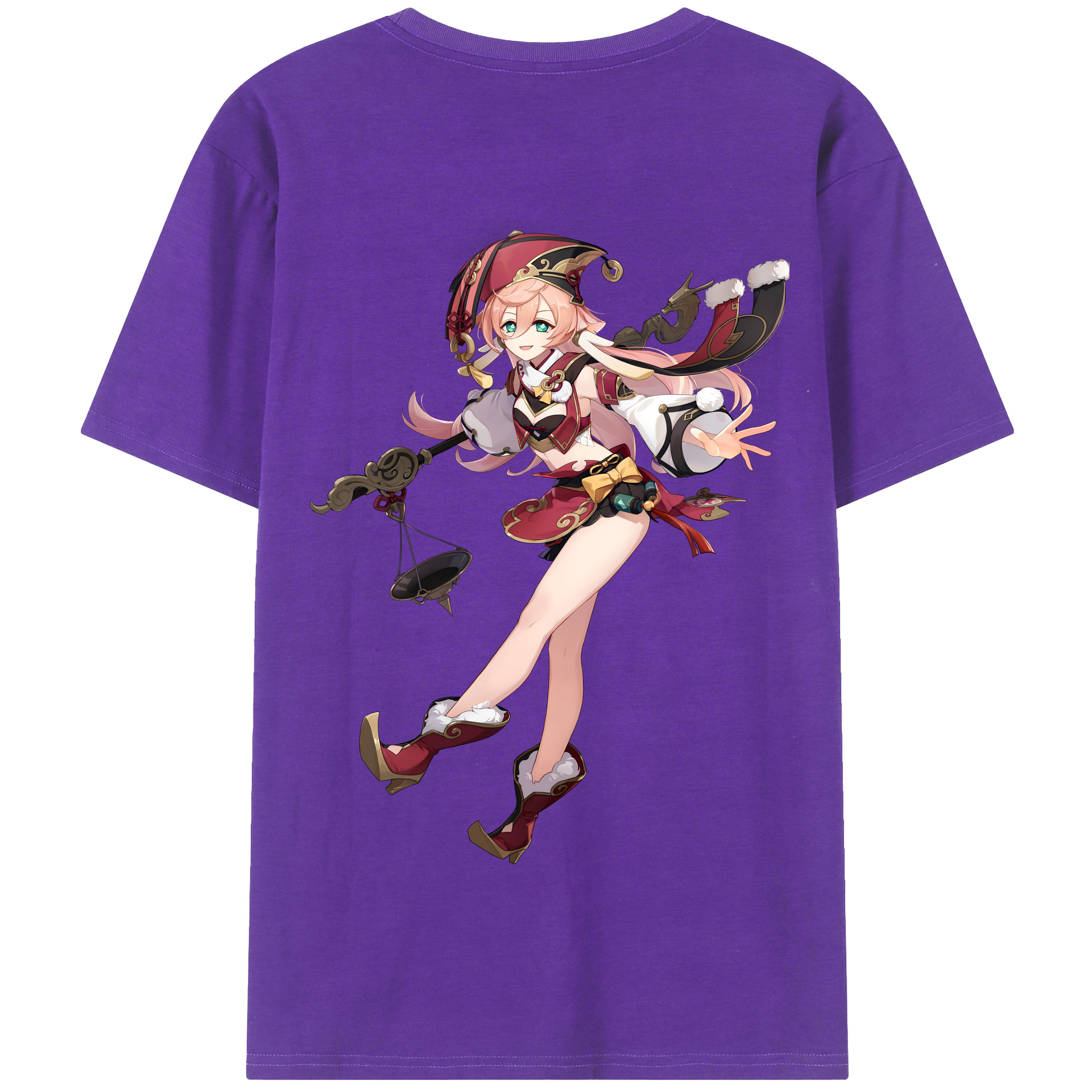 げんし神 ヤンフェイ genshin Yanfei 綿100％半袖Tシャツ（背面プリント）