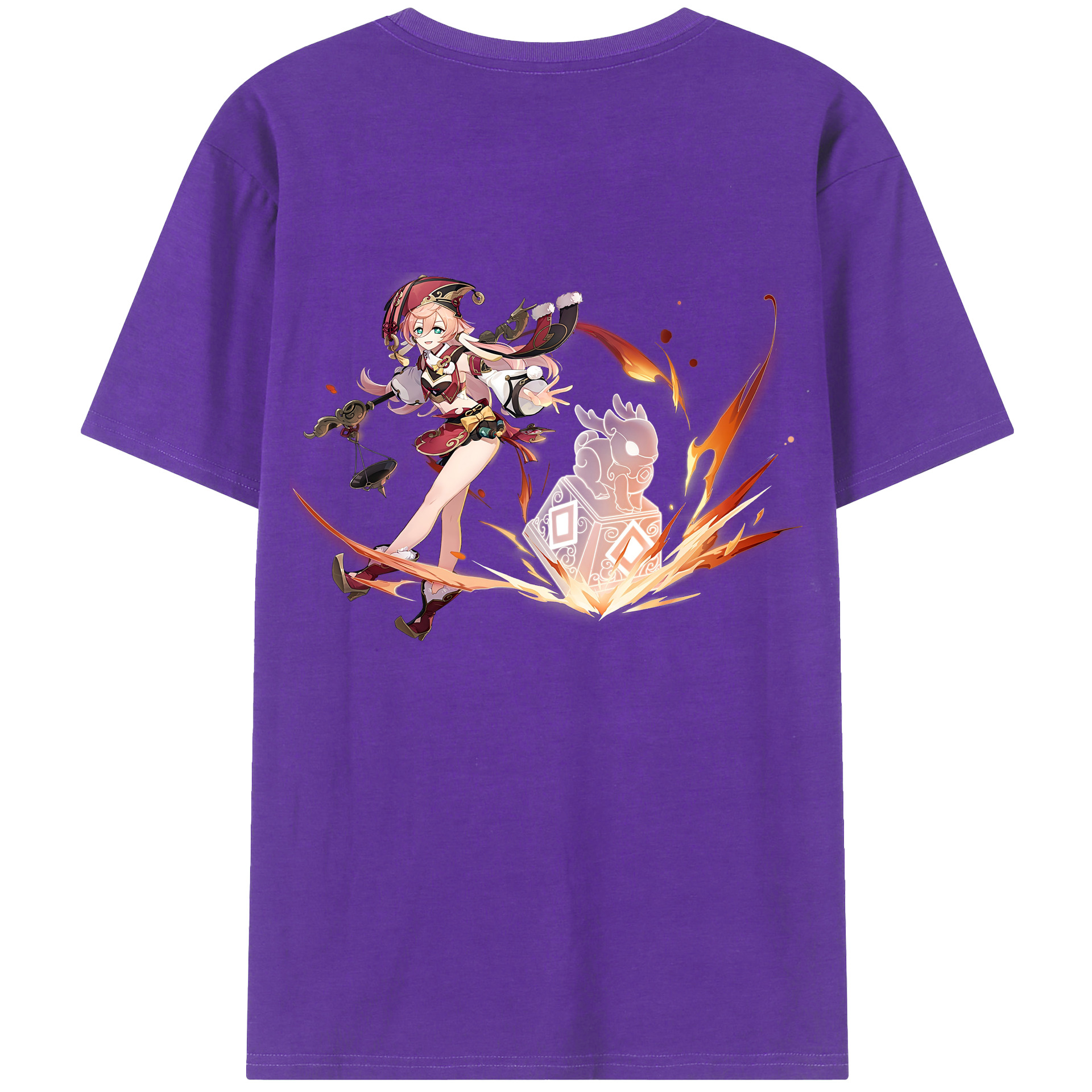 げんし神 ヤンフェイ genshin Yanfei 綿100％半袖Tシャツ（背面プリント）