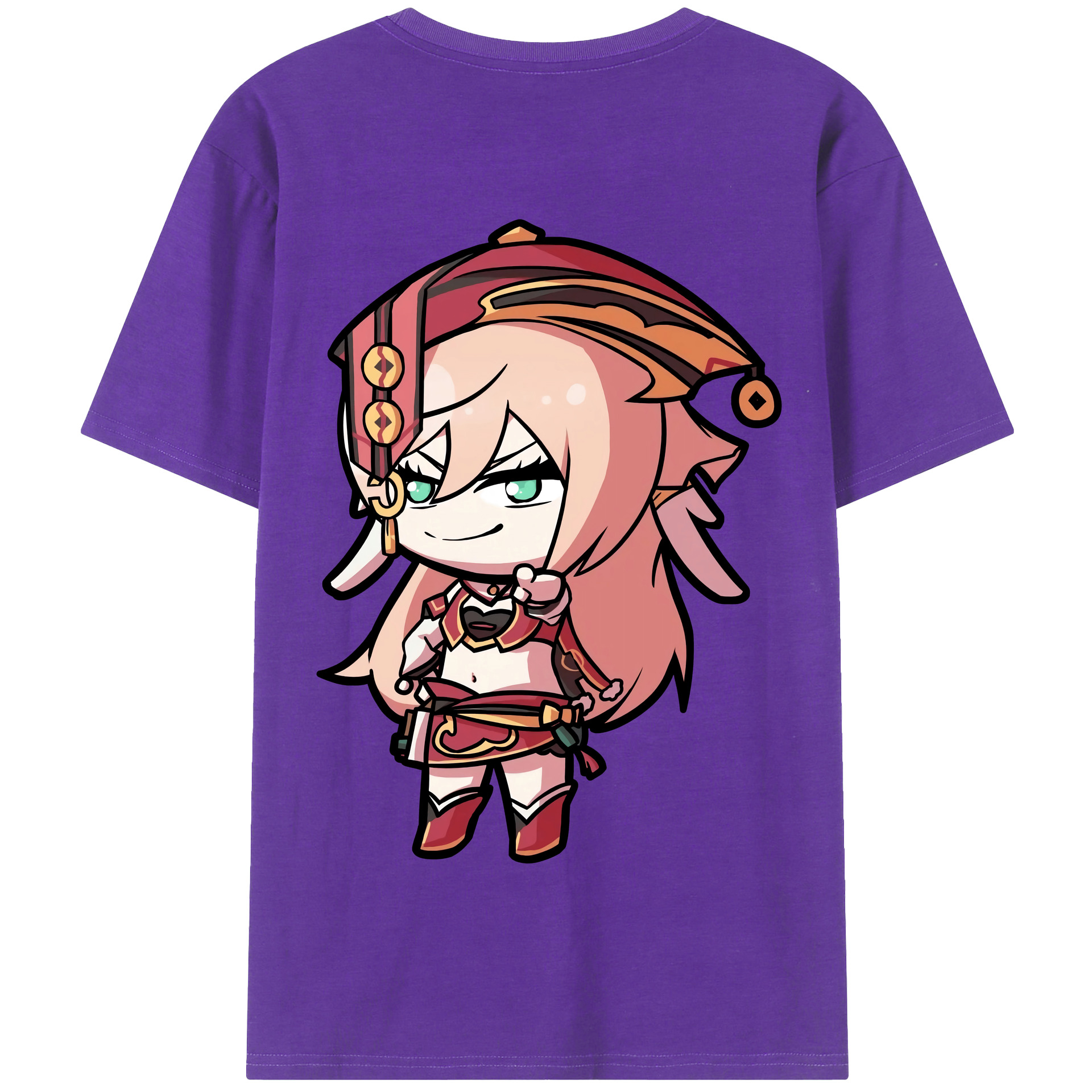 げんし神 ヤンフェイ genshin Yanfei 綿100％半袖Tシャツ（背面プリント）