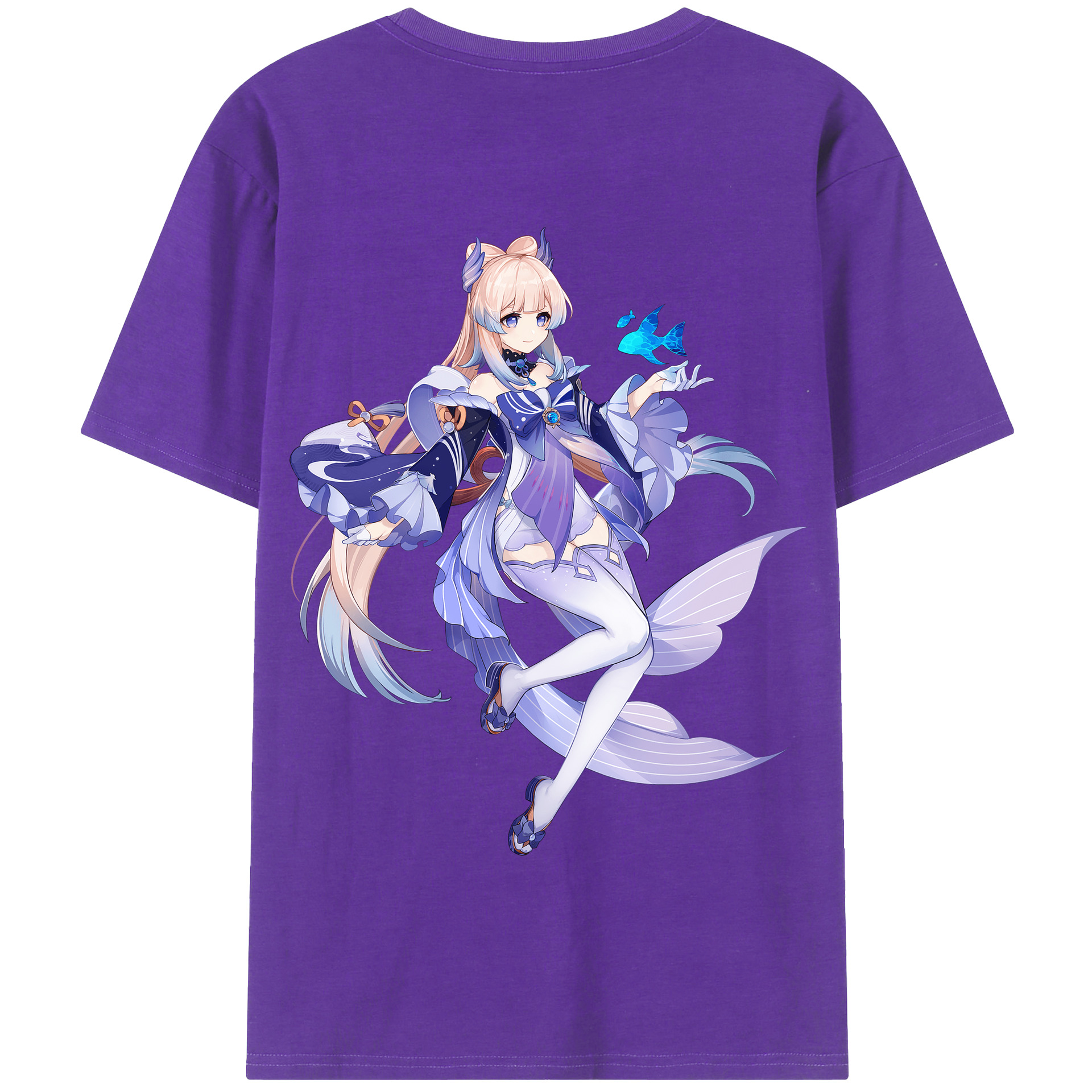 げんし神 珊瑚宮心海 サンゴノミヤ・ココミ genshin Sangonomiya Kokomi 綿100％半袖Tシャツ（背面プリント）