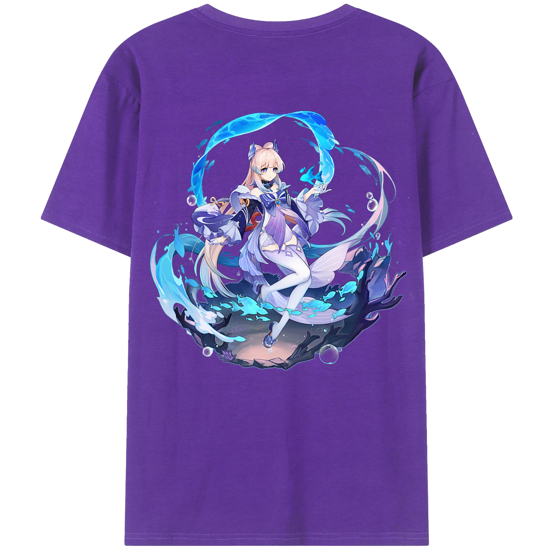 げんし神 珊瑚宮心海 サンゴノミヤ・ココミ genshin Sangonomiya Kokomi 綿100％半袖Tシャツ（背面プリント）