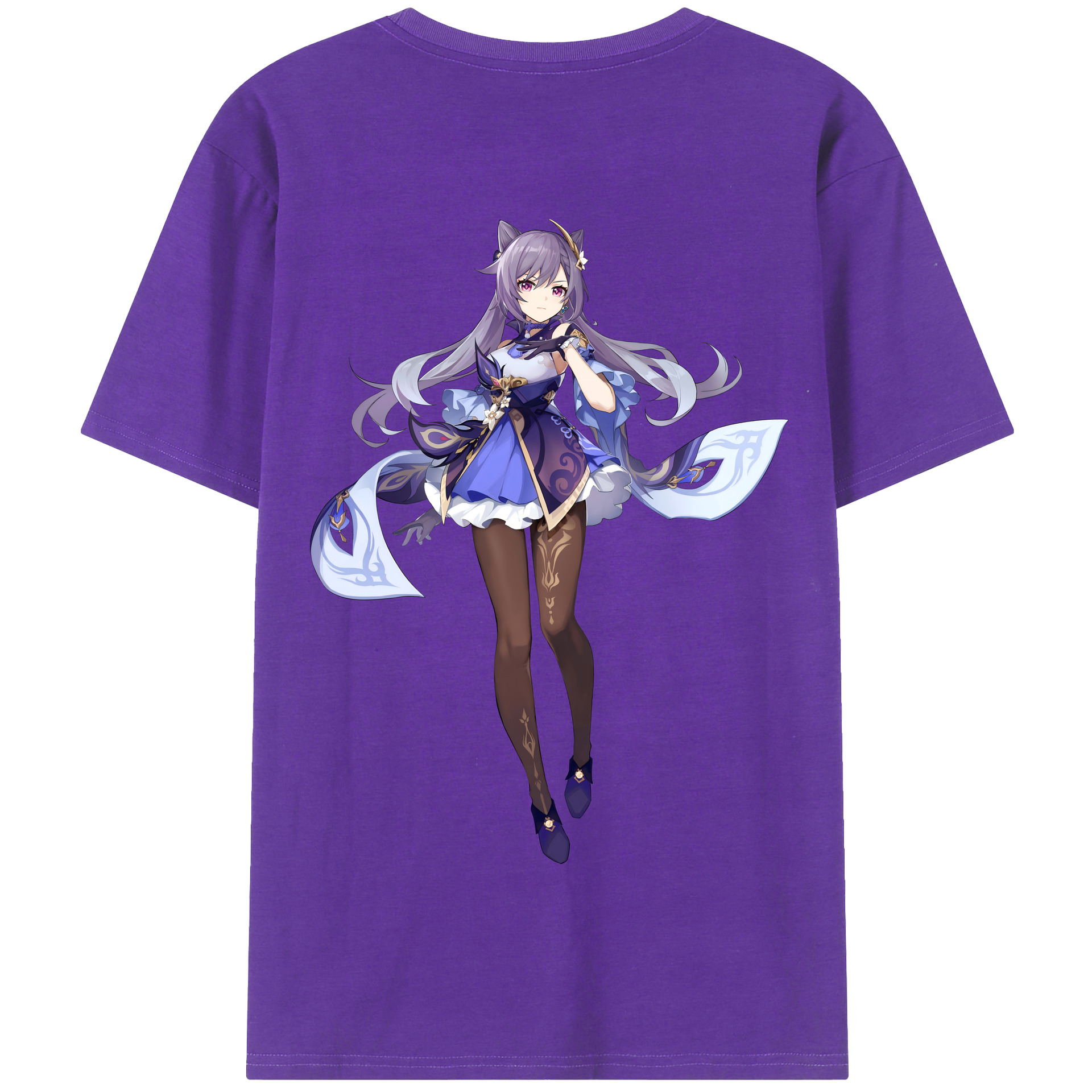 げんし神 刻晴 こくせい genshin Kokusei 綿100％半袖Tシャツ（背面プリント）