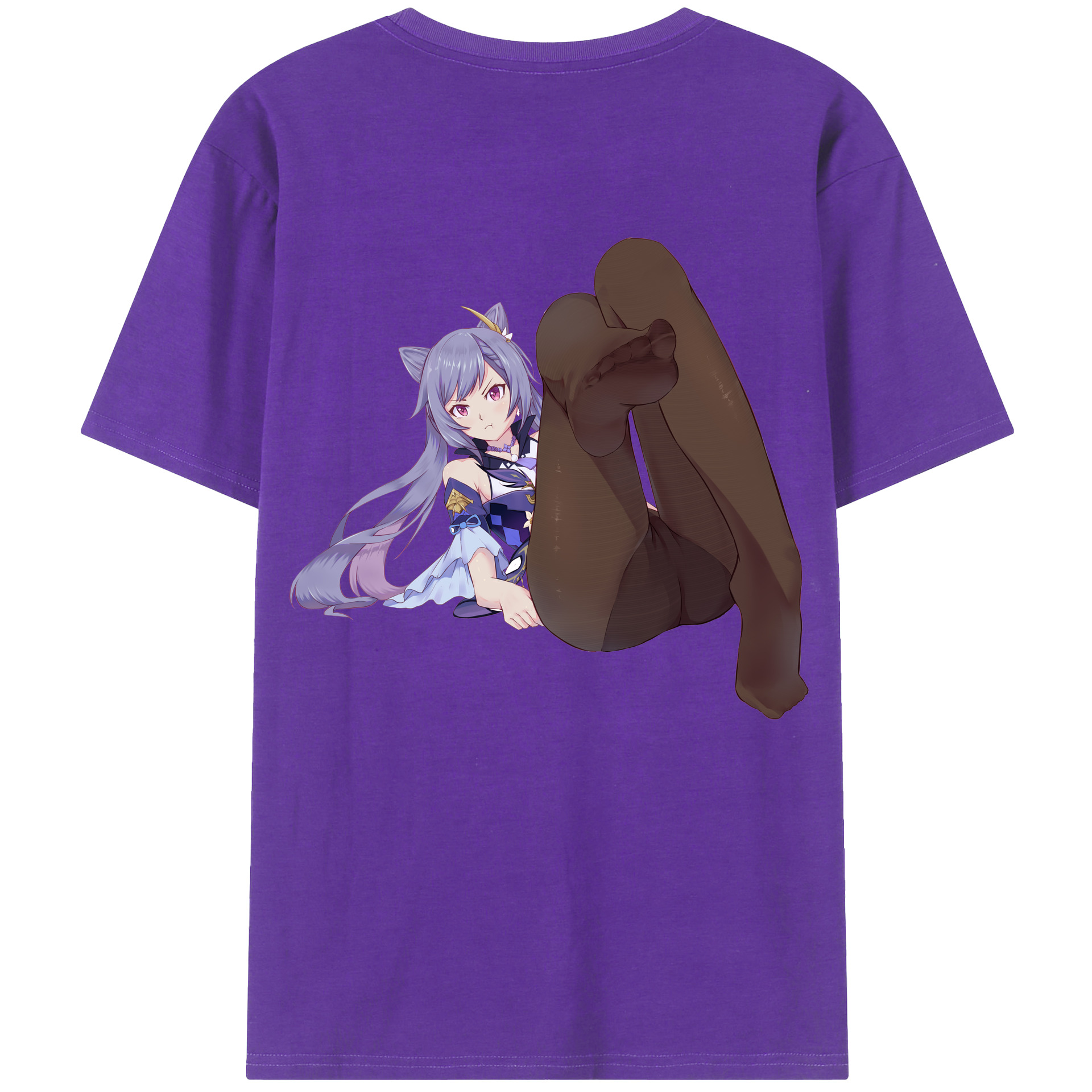 げんし神 刻晴 こくせい genshin Kokusei 綿100％半袖Tシャツ（背面プリント）